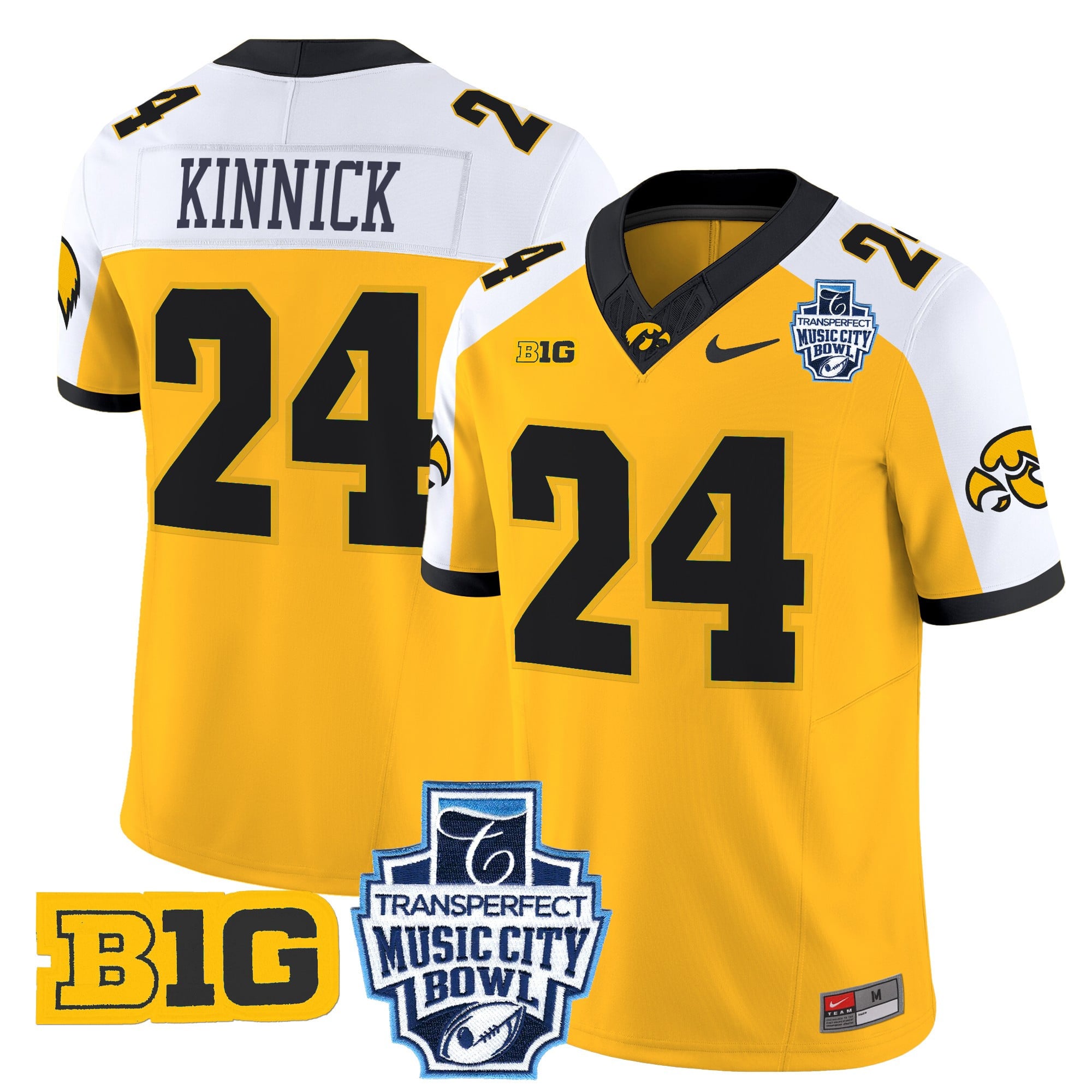 Men's Iowa Hawkeyes 2024 Music City Bowl Vapor Limited Jersey - All Stitched