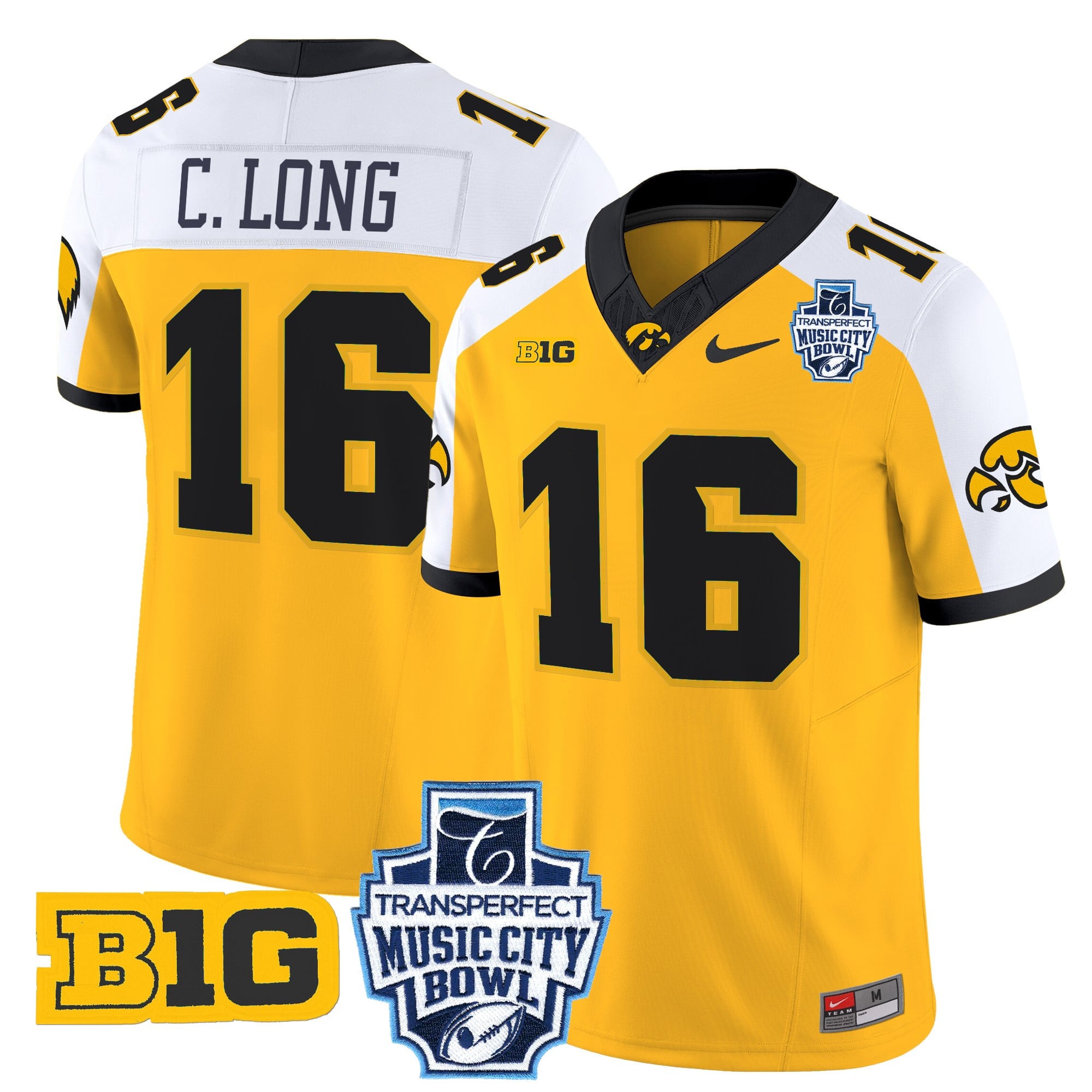 Men's Iowa Hawkeyes 2024 Music City Bowl Vapor Limited Jersey - All Stitched