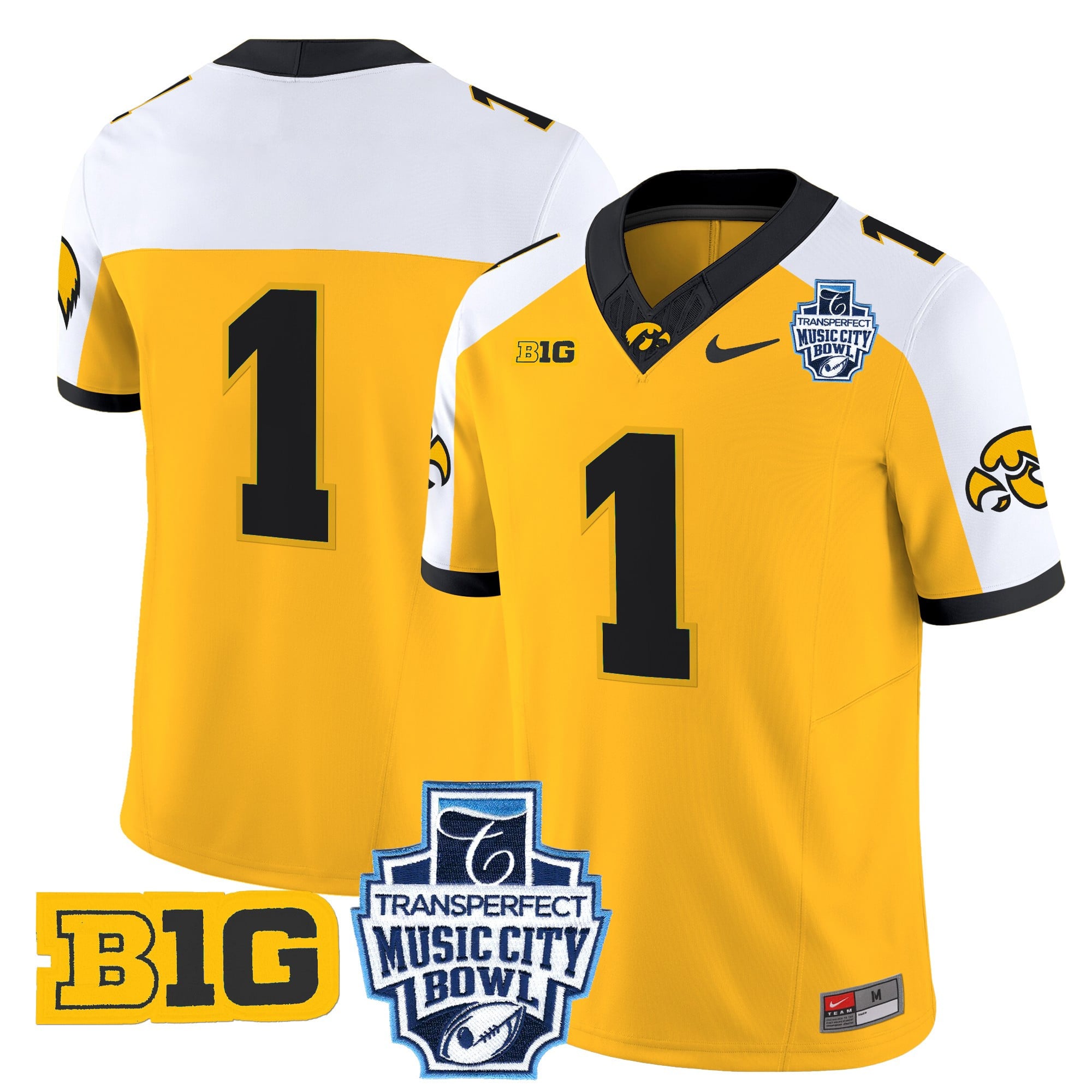 Men's Iowa Hawkeyes 2024 Music City Bowl Vapor Limited Jersey - All Stitched