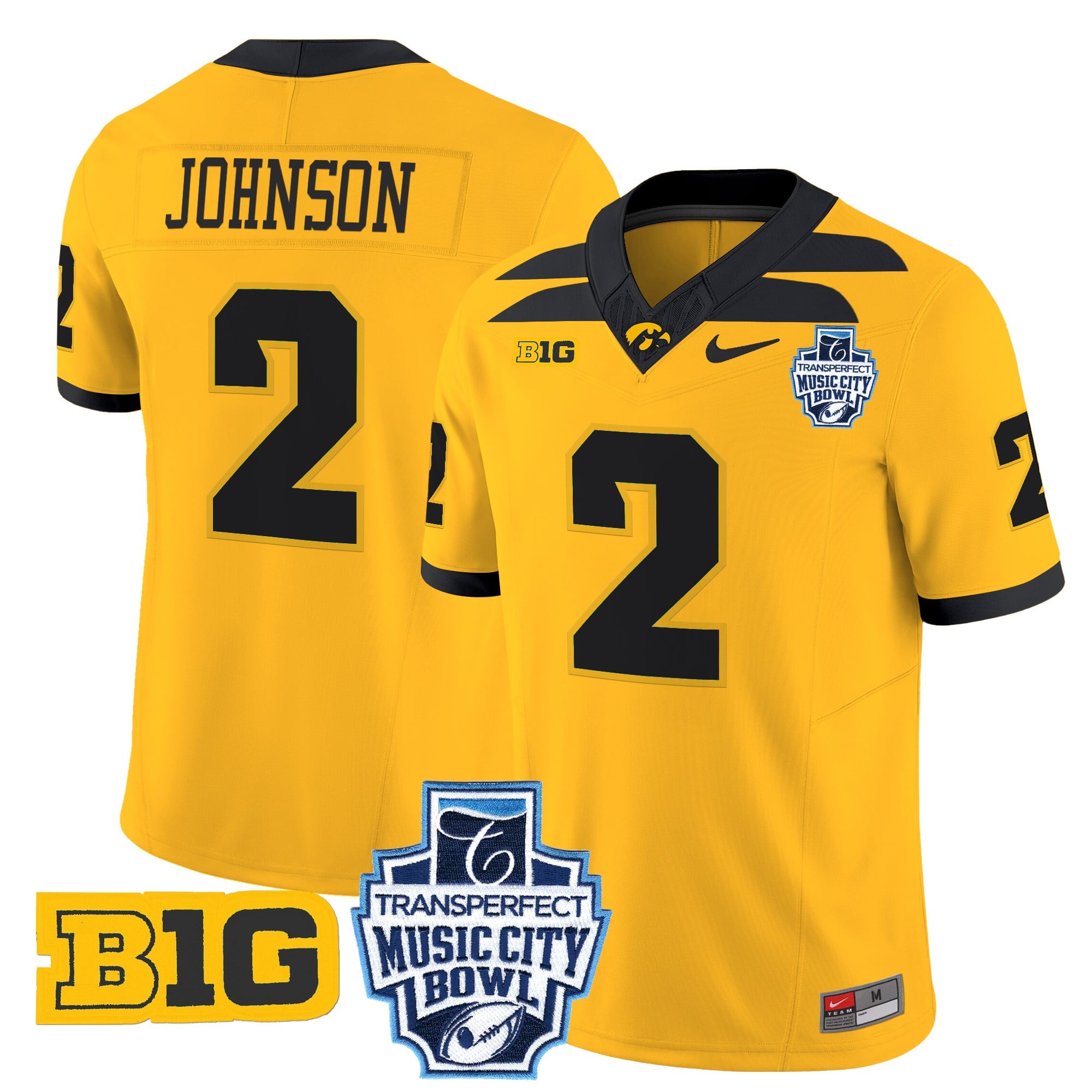 Men's Iowa Hawkeyes 2024 Music City Bowl Vapor Limited Jersey - All Stitched