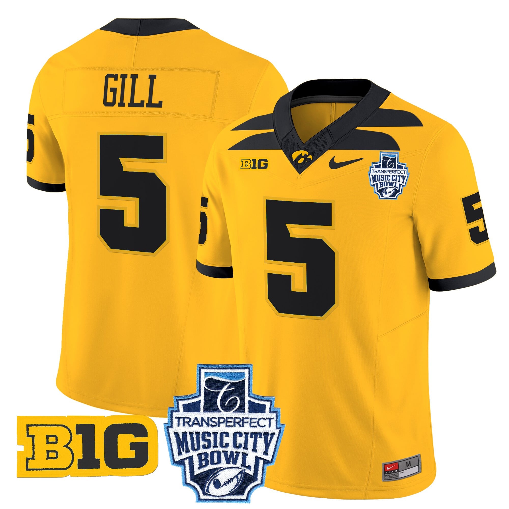 Men's Iowa Hawkeyes 2024 Music City Bowl Vapor Limited Jersey - All Stitched