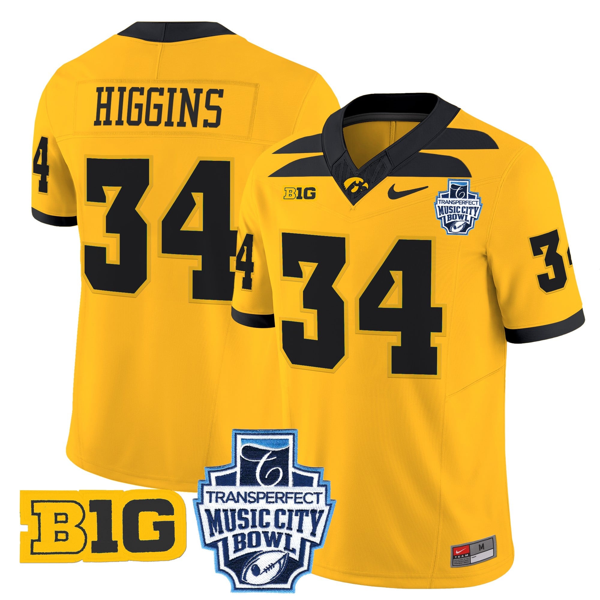 Men's Iowa Hawkeyes 2024 Music City Bowl Vapor Limited Jersey - All Stitched