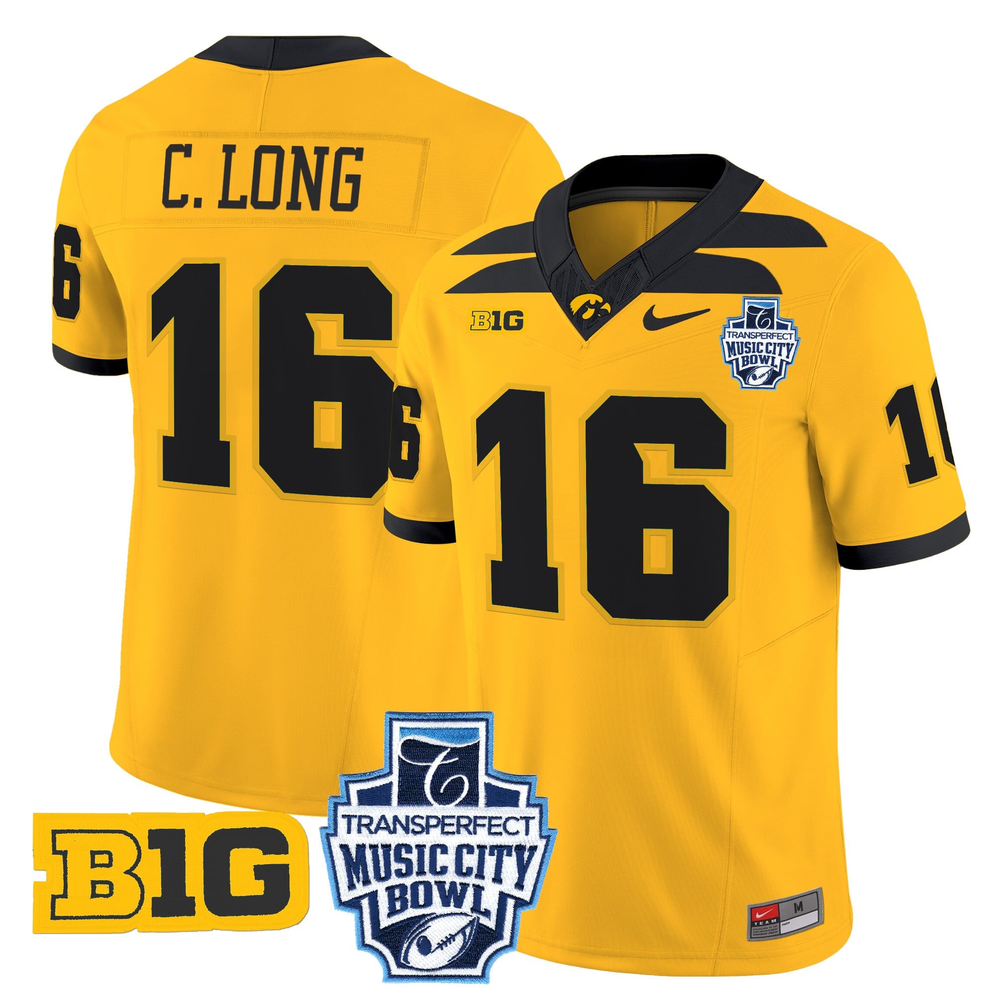 Men's Iowa Hawkeyes 2024 Music City Bowl Vapor Limited Jersey - All Stitched