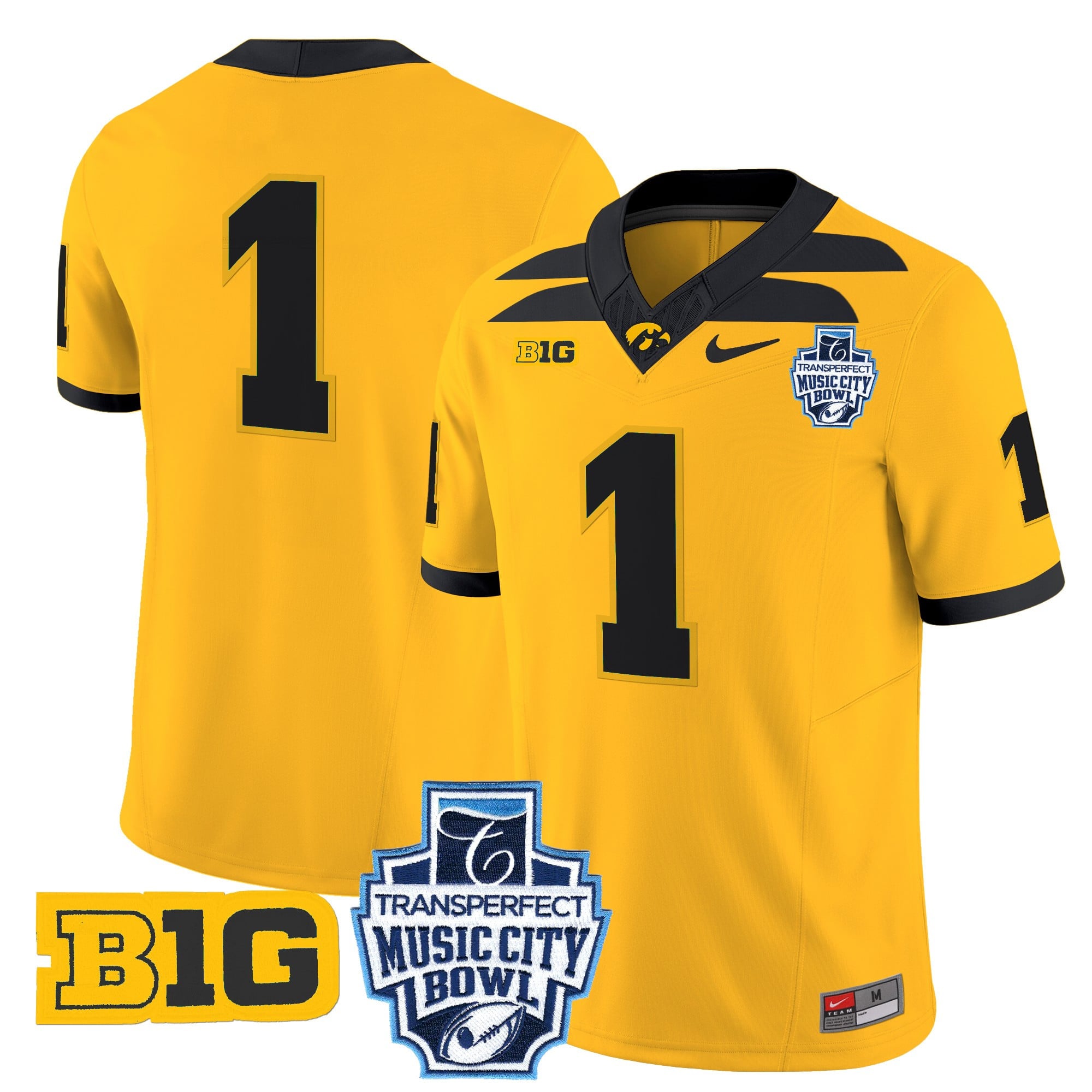 Men's Iowa Hawkeyes 2024 Music City Bowl Vapor Limited Jersey - All Stitched