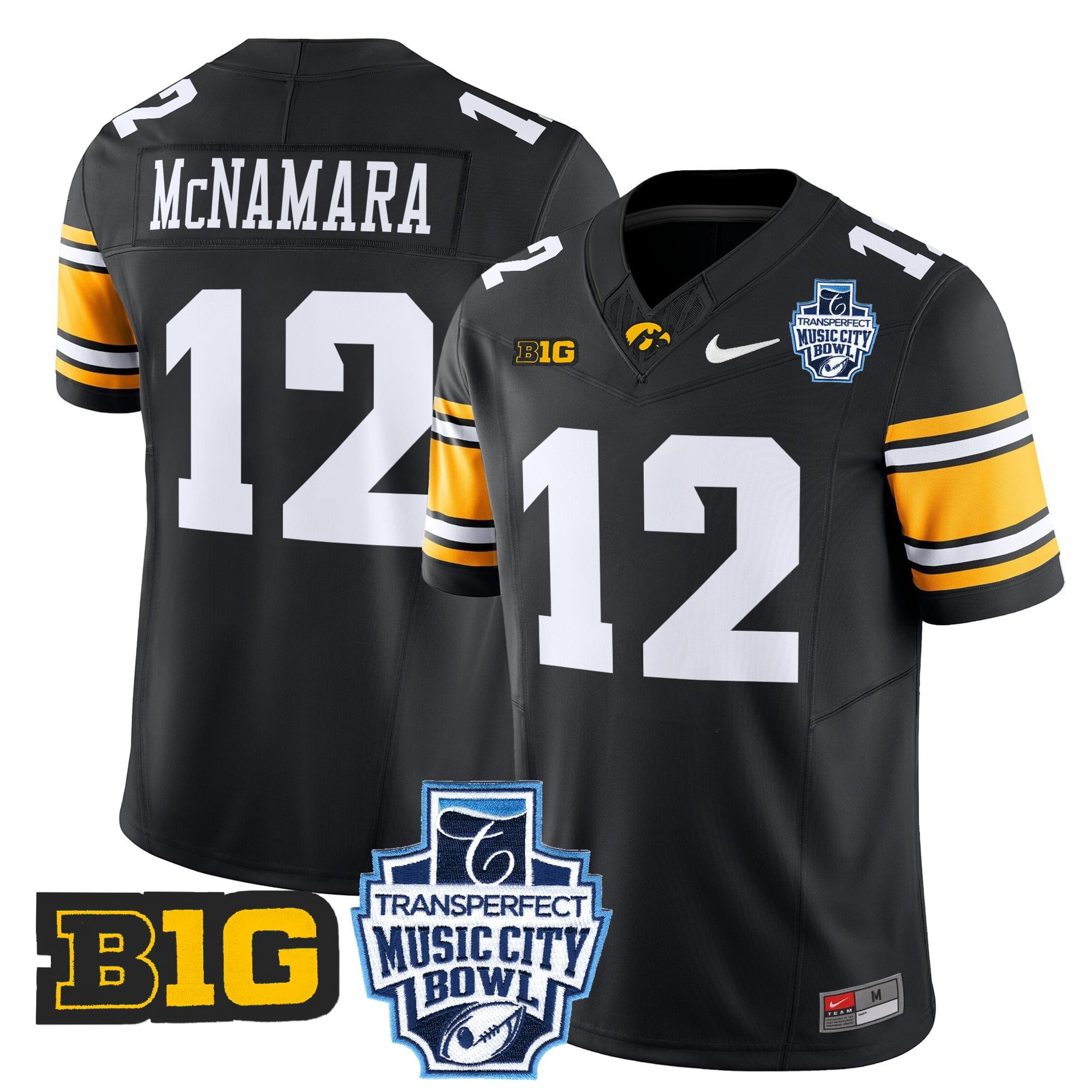 Men's Iowa Hawkeyes 2024 Music City Bowl Vapor Limited Jersey - All Stitched