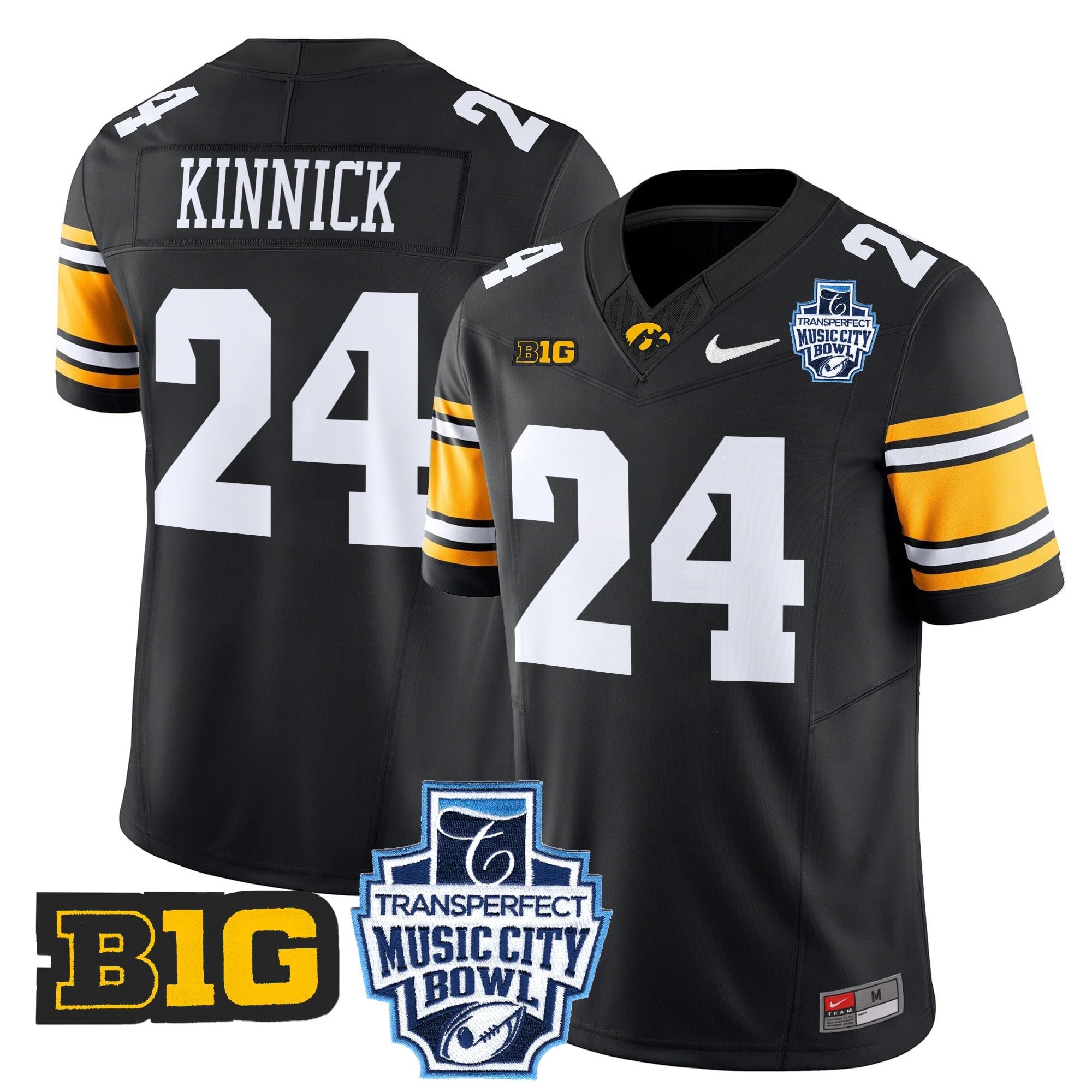 Men's Iowa Hawkeyes 2024 Music City Bowl Vapor Limited Jersey - All Stitched