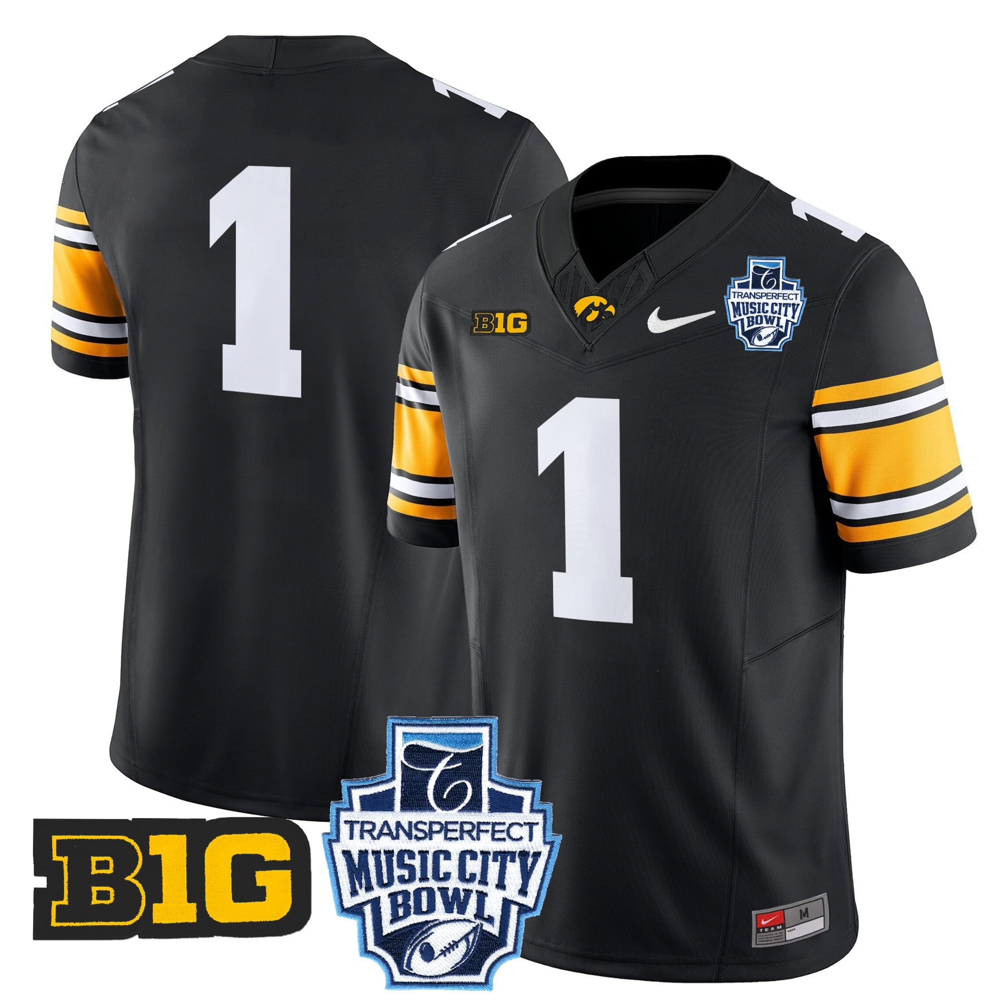 Men's Iowa Hawkeyes 2024 Music City Bowl Vapor Limited Jersey - All Stitched