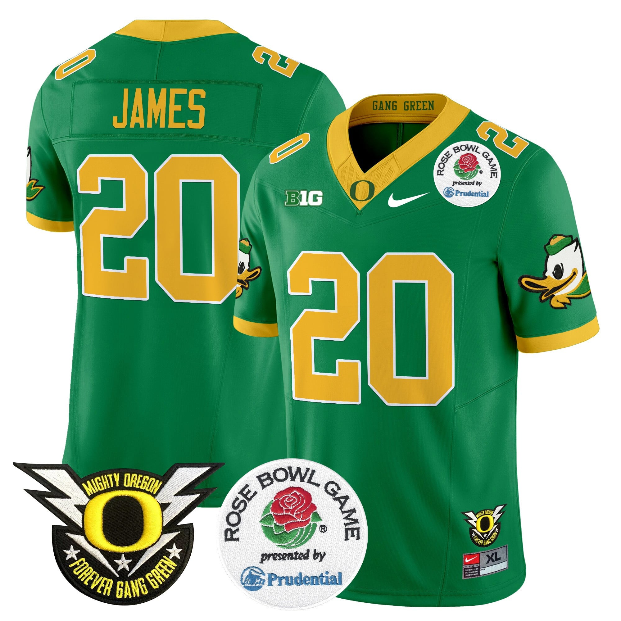Men's Oregon Ducks 2024 Rose Bowl Vapor Limited Jersey - All Stitched