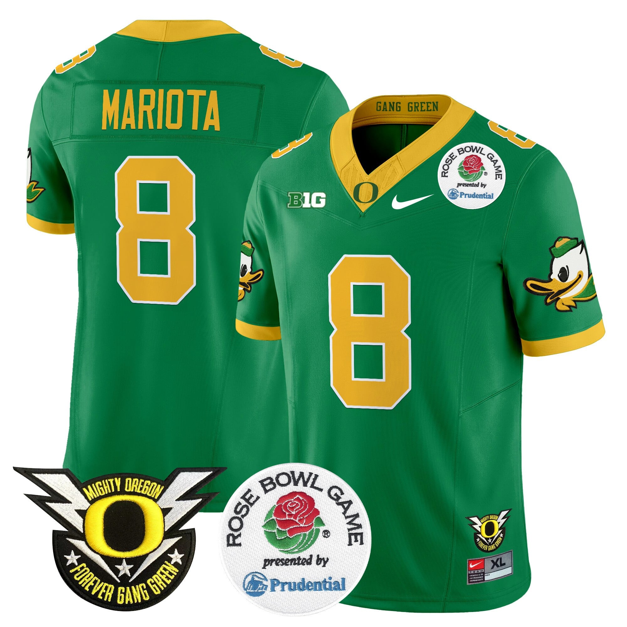 Men's Oregon Ducks 2024 Rose Bowl Vapor Limited Jersey - All Stitched