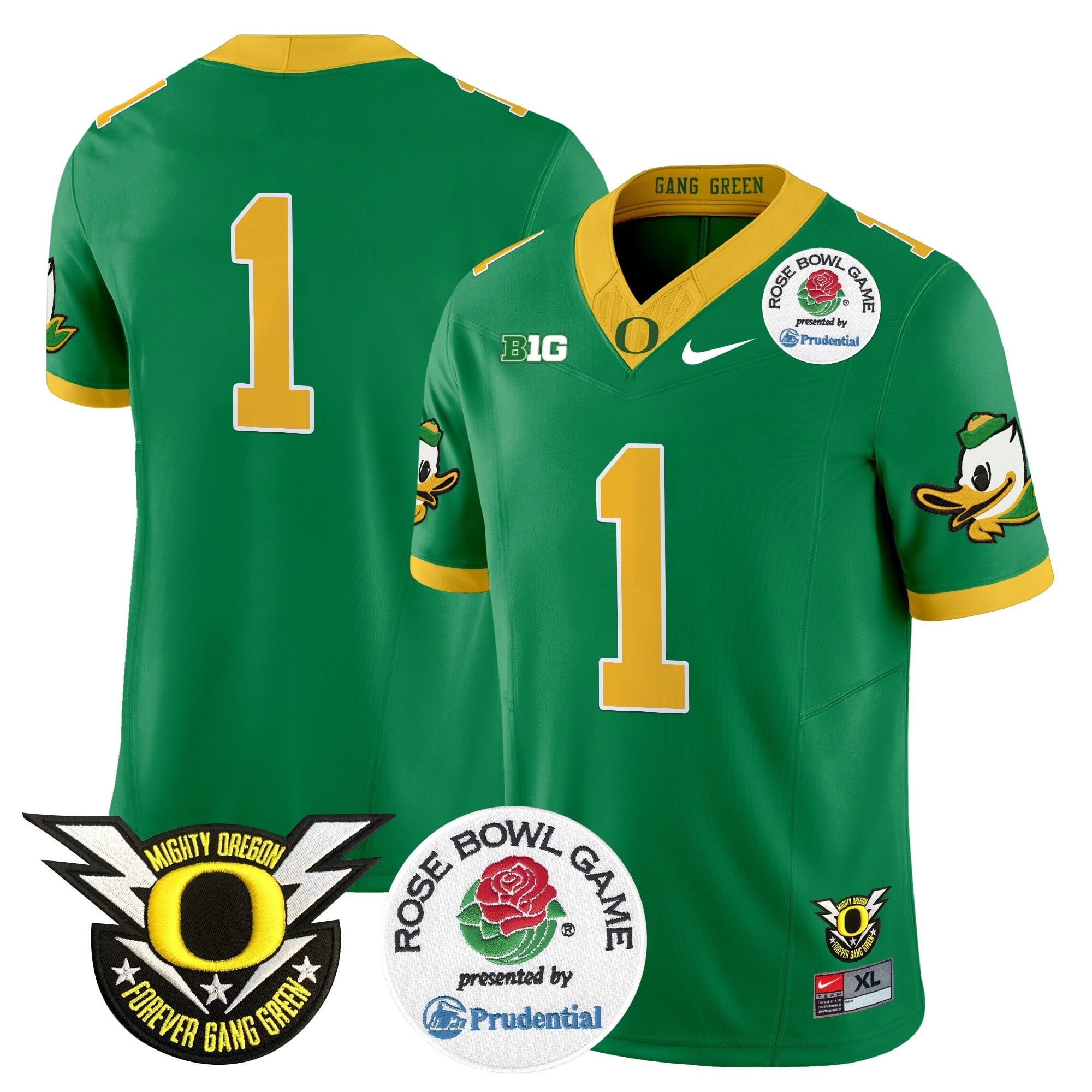Men's Oregon Ducks 2024 Rose Bowl Vapor Limited Jersey - All Stitched