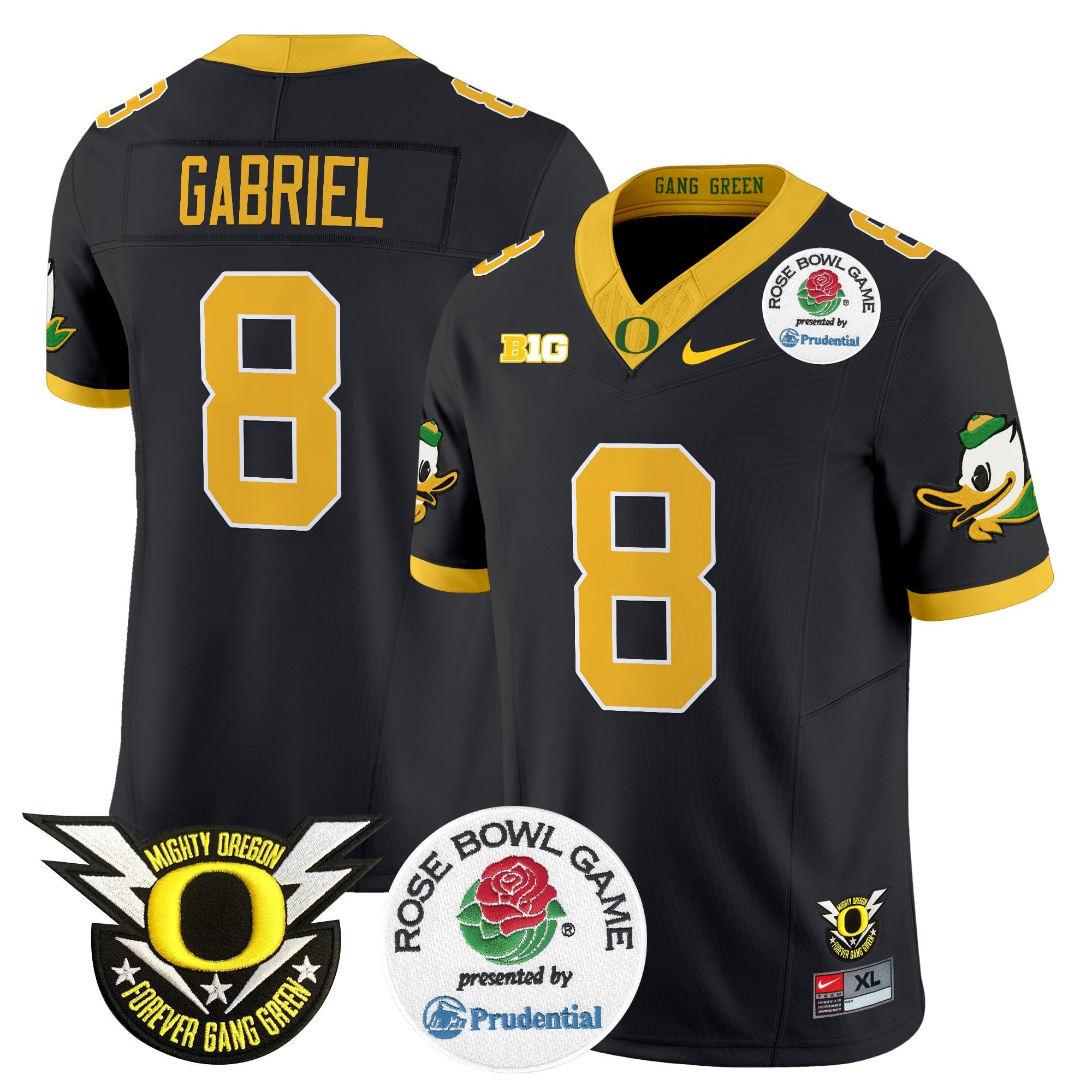 Men's Oregon Ducks 2024 Rose Bowl Vapor Limited Jersey - All Stitched