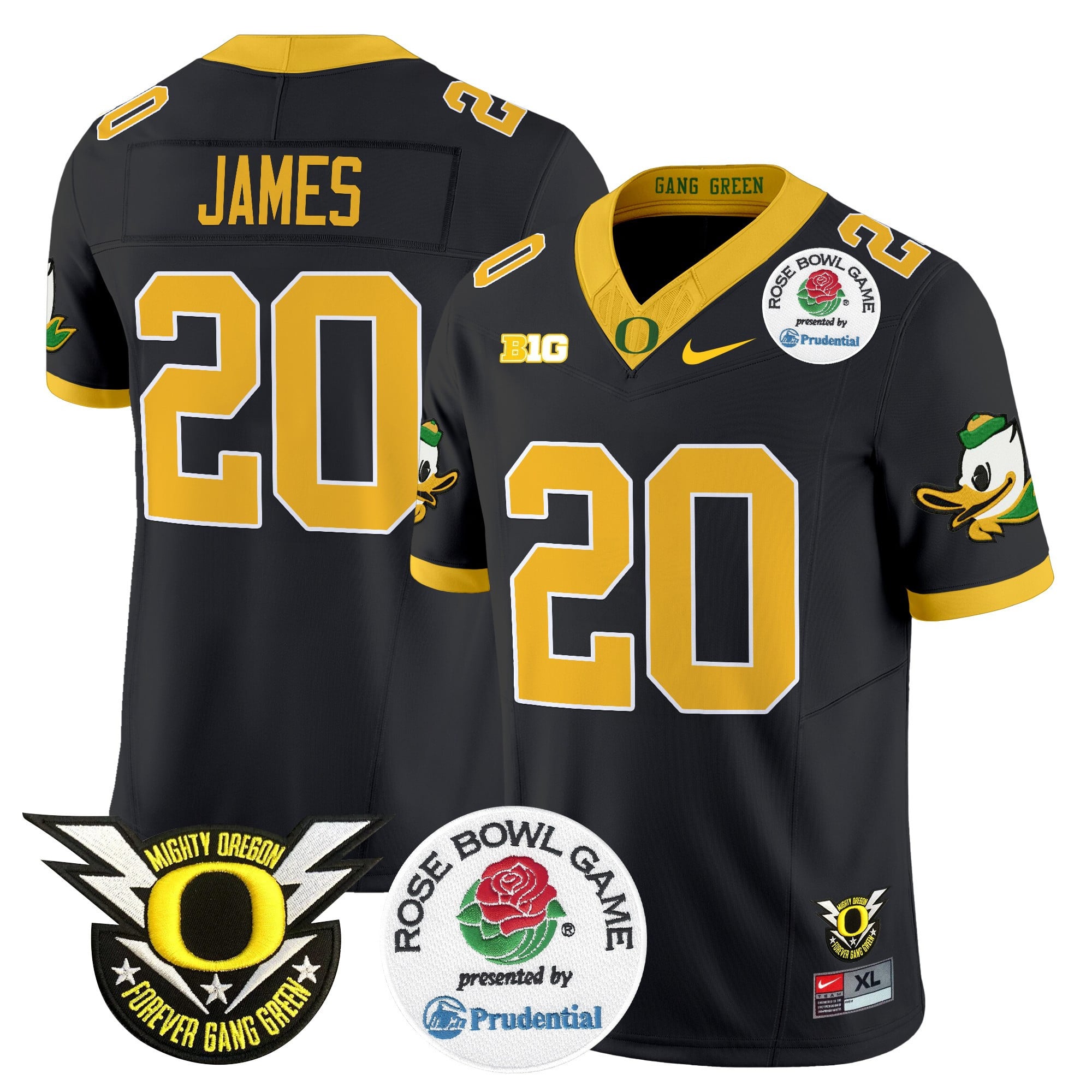 Men's Oregon Ducks 2024 Rose Bowl Vapor Limited Jersey - All Stitched
