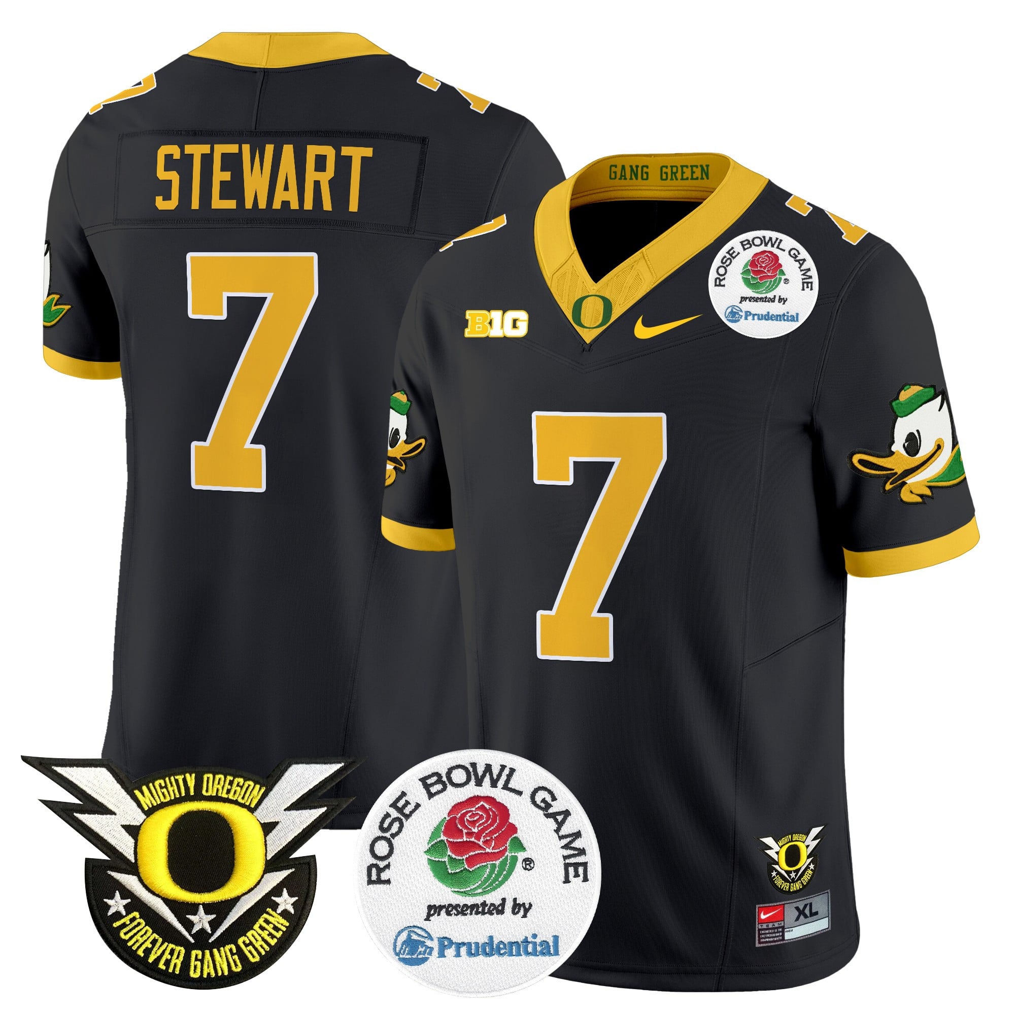 Men's Oregon Ducks 2024 Rose Bowl Vapor Limited Jersey - All Stitched