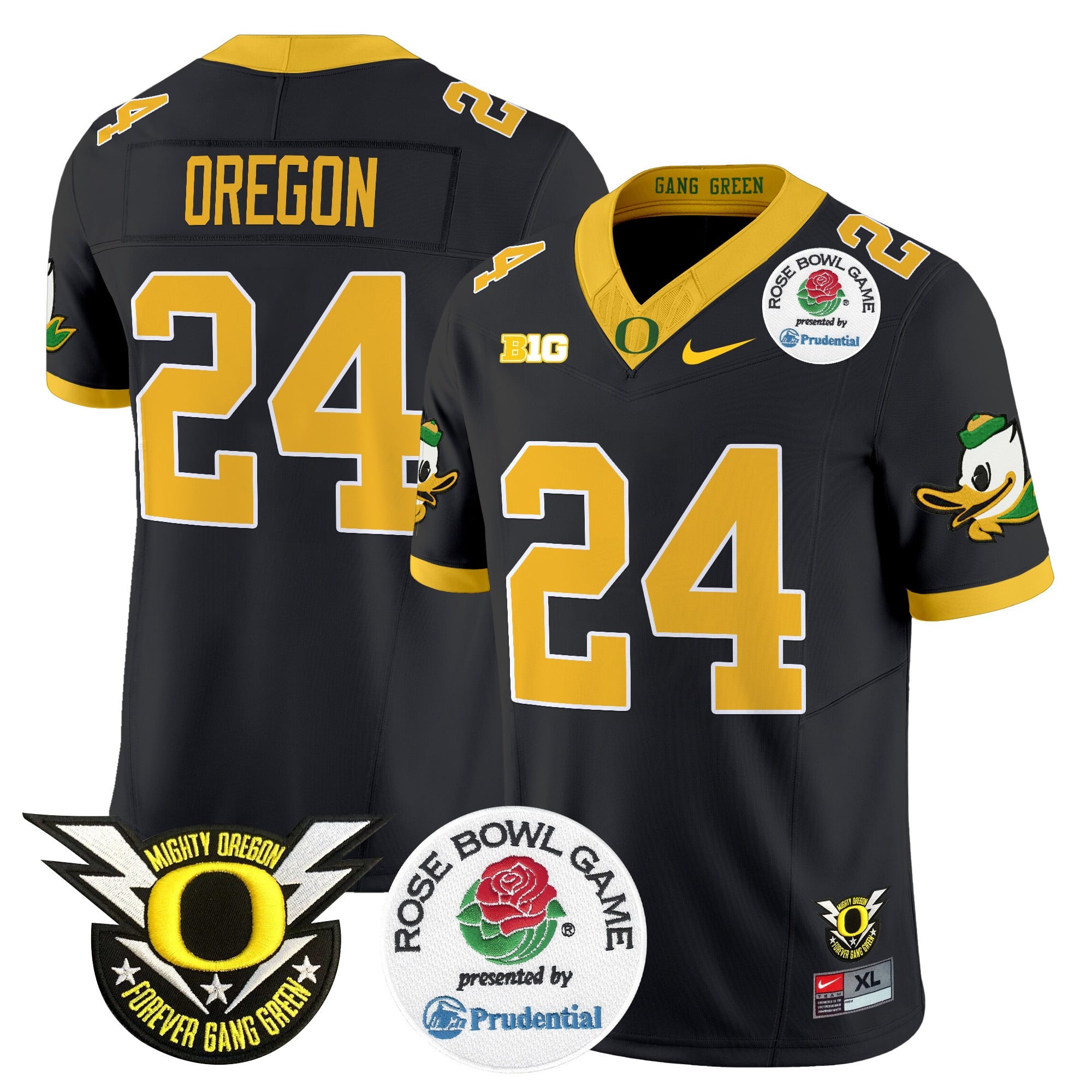 Men's Oregon Ducks 2024 Rose Bowl Vapor Limited Jersey - All Stitched