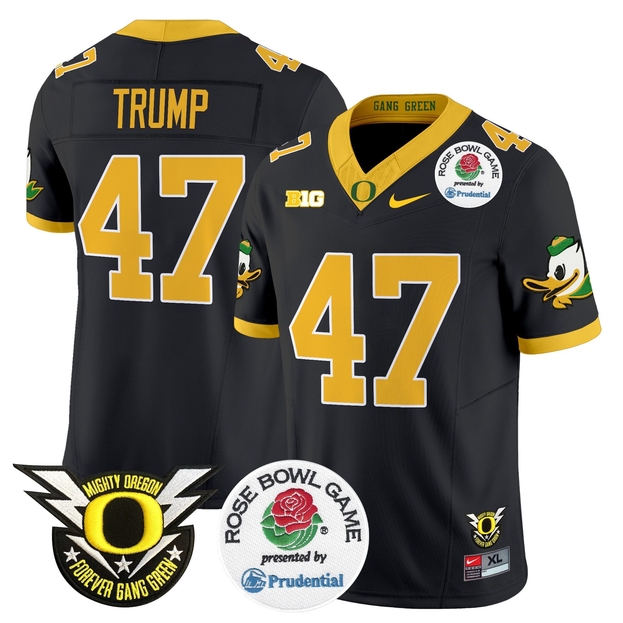 Men's Oregon Ducks 2024 Rose Bowl Vapor Limited Jersey - All Stitched