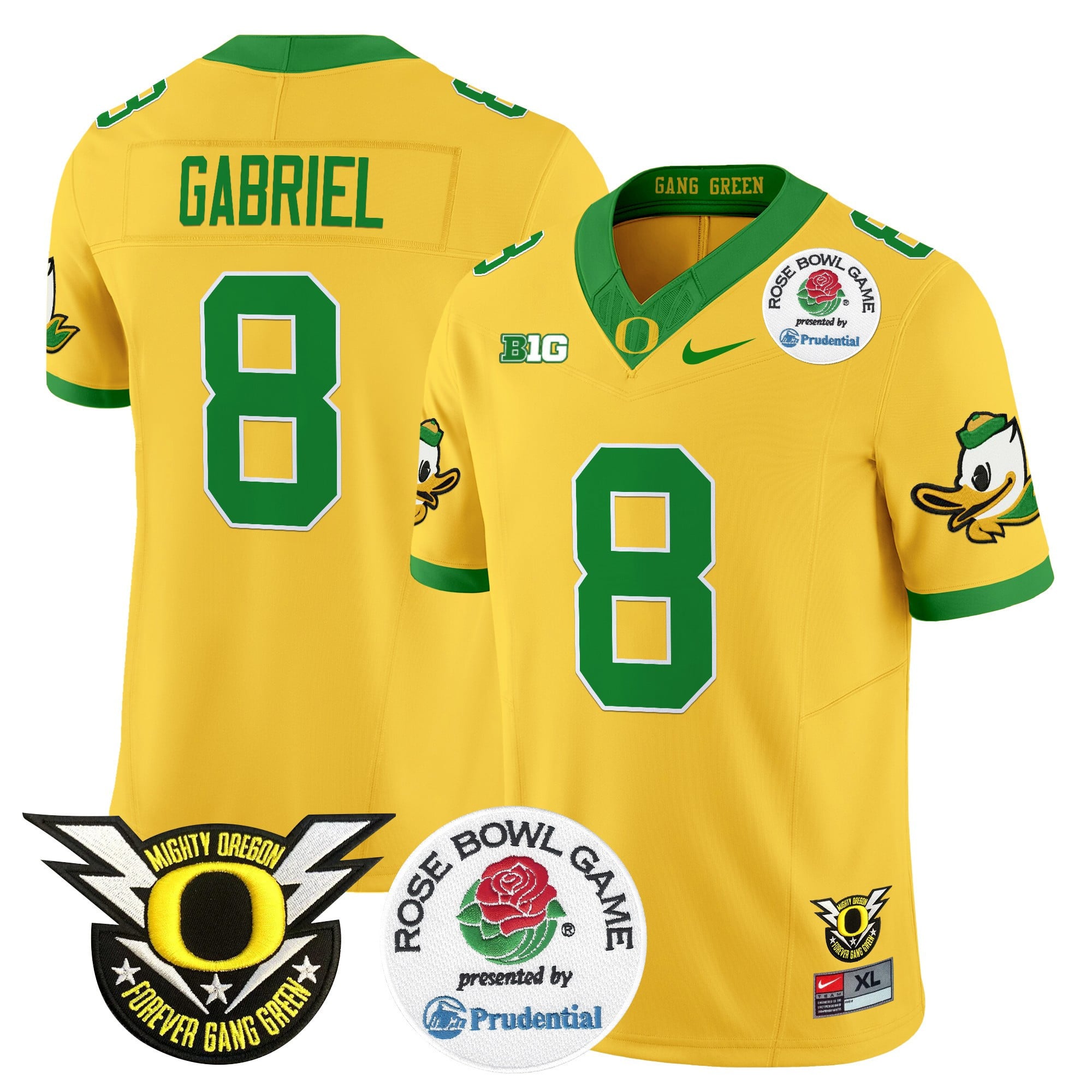 Men's Oregon Ducks 2024 Rose Bowl Vapor Limited Jersey - All Stitched