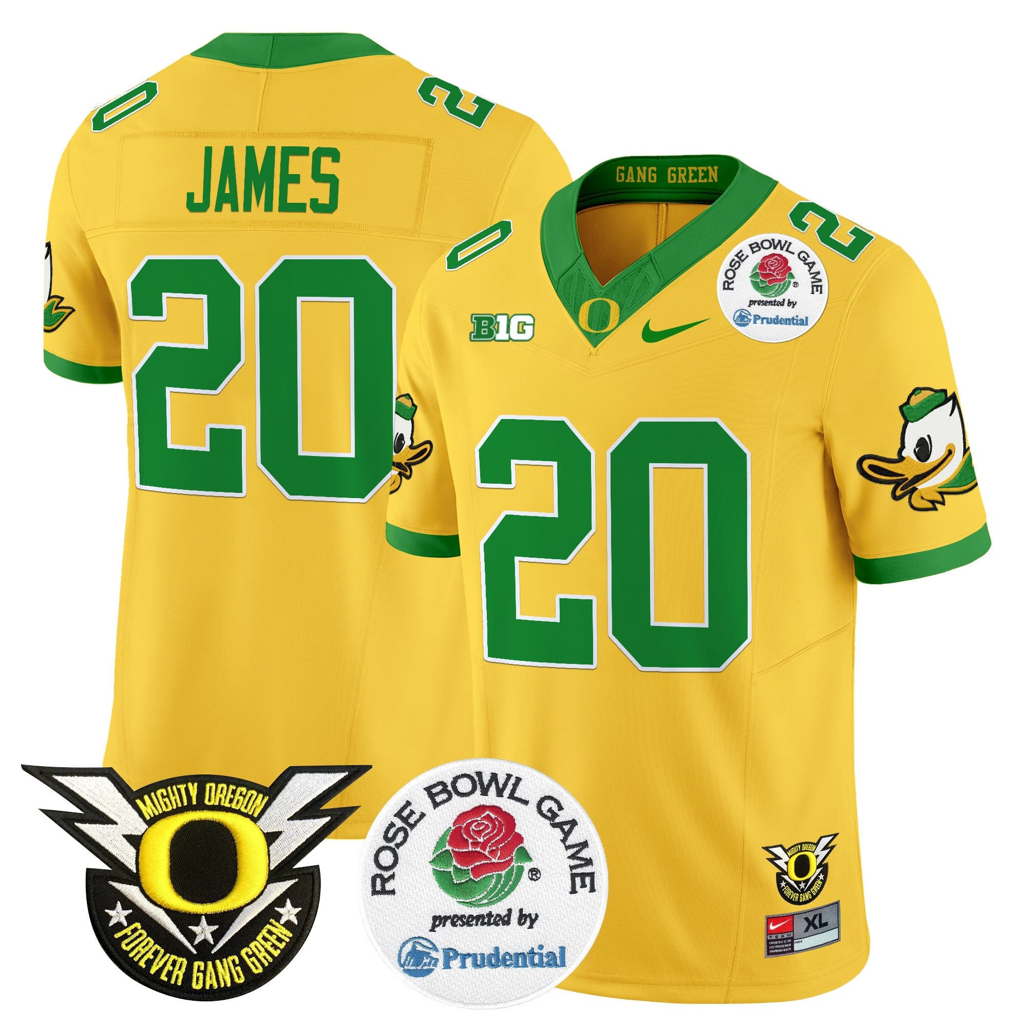 Men's Oregon Ducks 2024 Rose Bowl Vapor Limited Jersey - All Stitched
