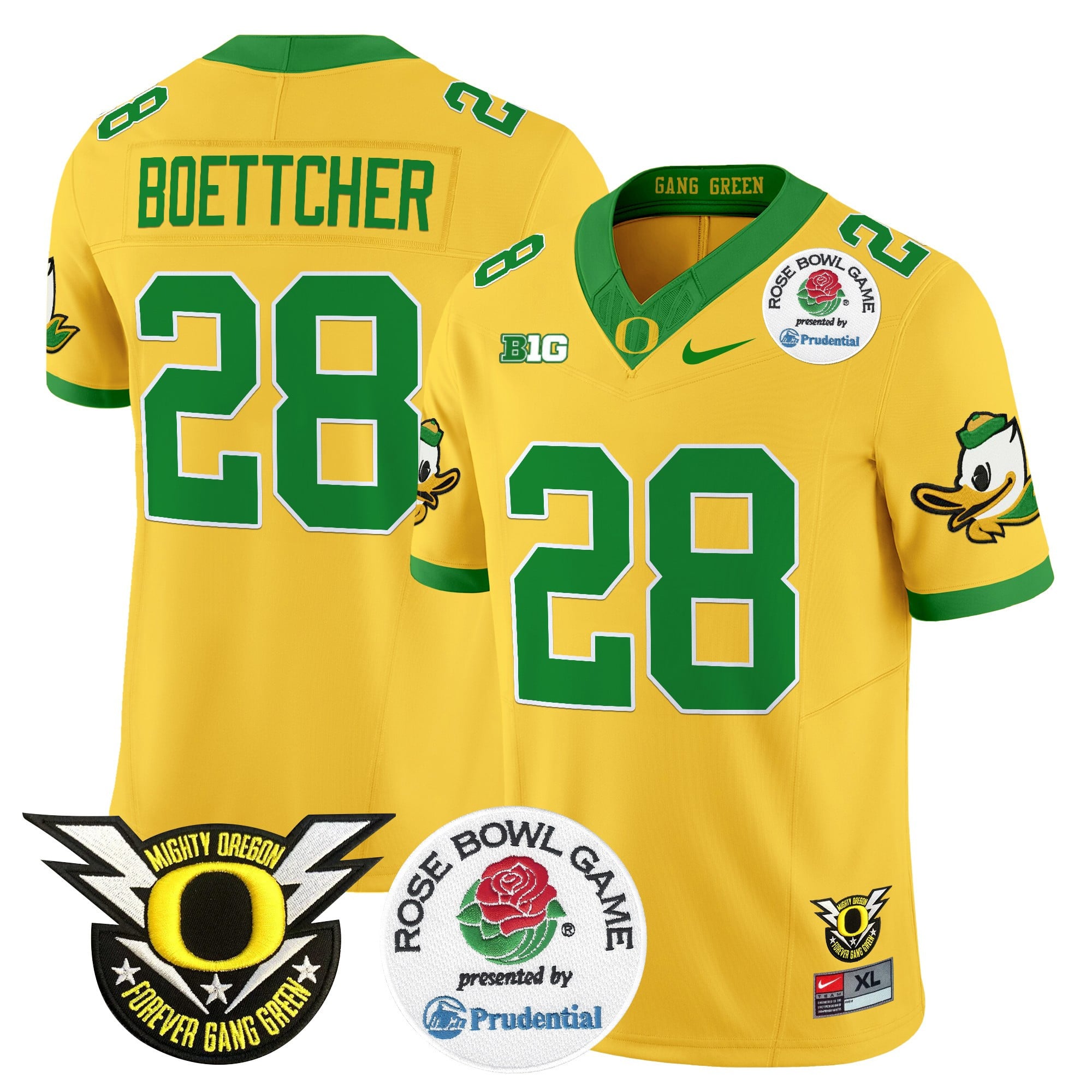 Men's Oregon Ducks 2024 Rose Bowl Vapor Limited Jersey - All Stitched