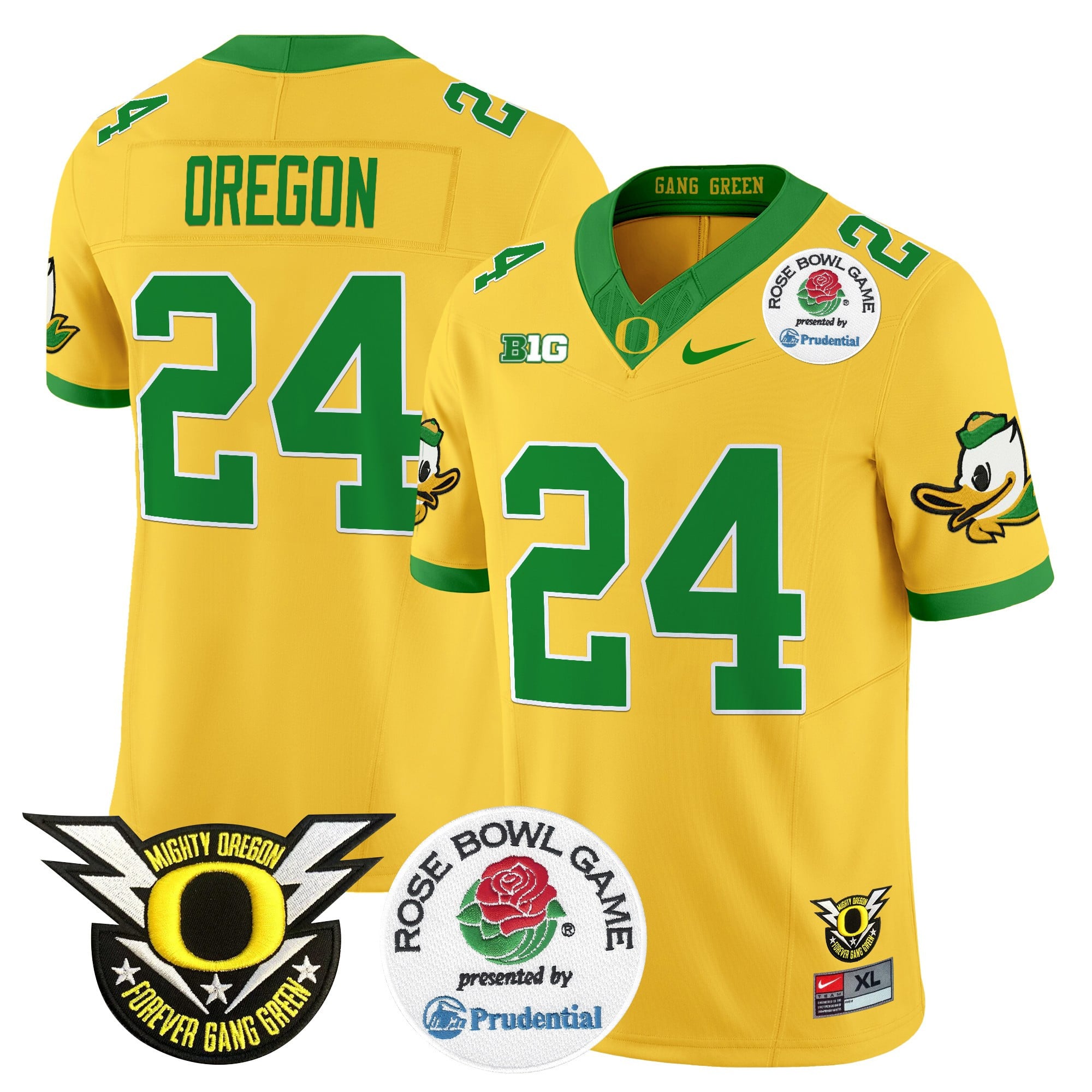 Men's Oregon Ducks 2024 Rose Bowl Vapor Limited Jersey - All Stitched