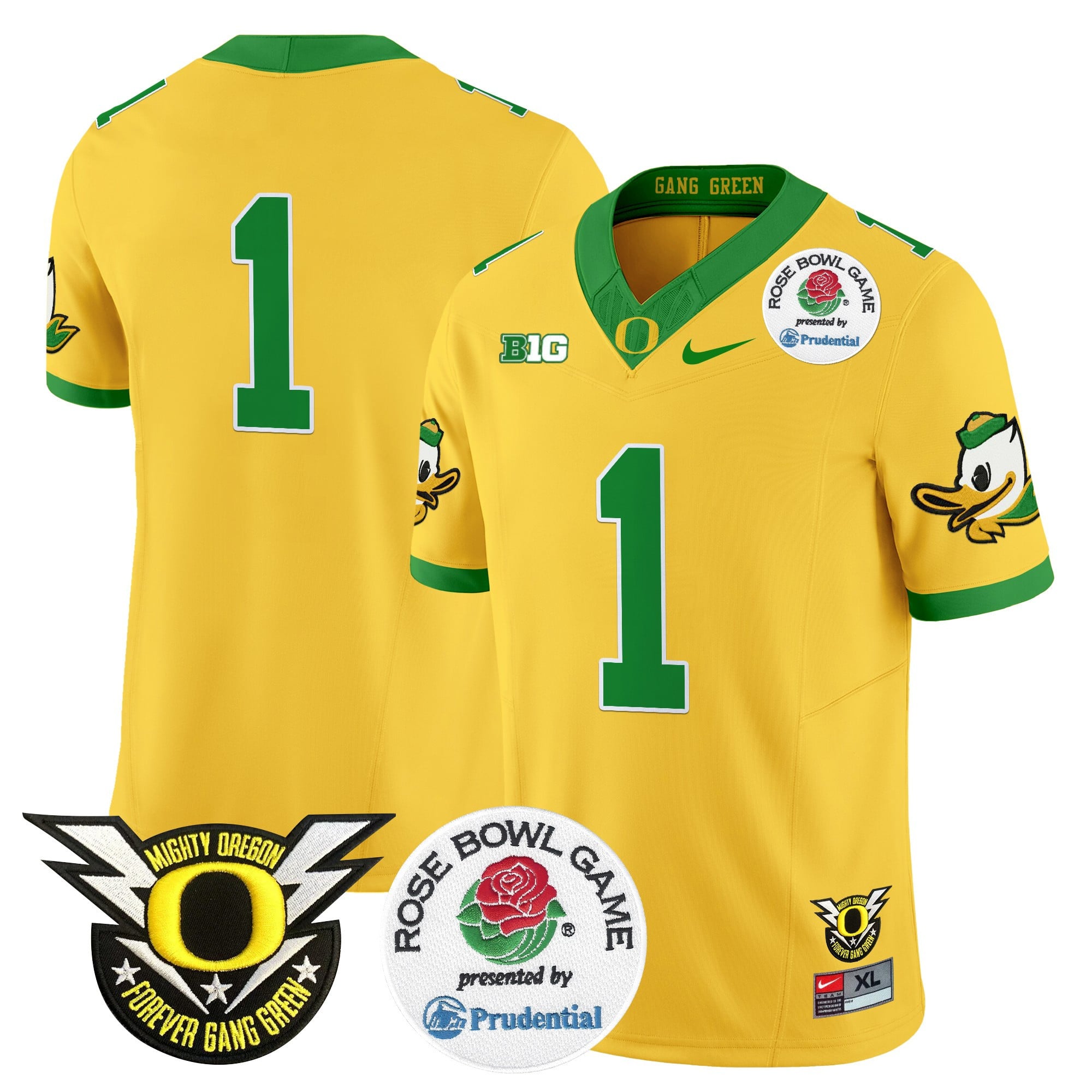 Men's Oregon Ducks 2024 Rose Bowl Vapor Limited Jersey - All Stitched