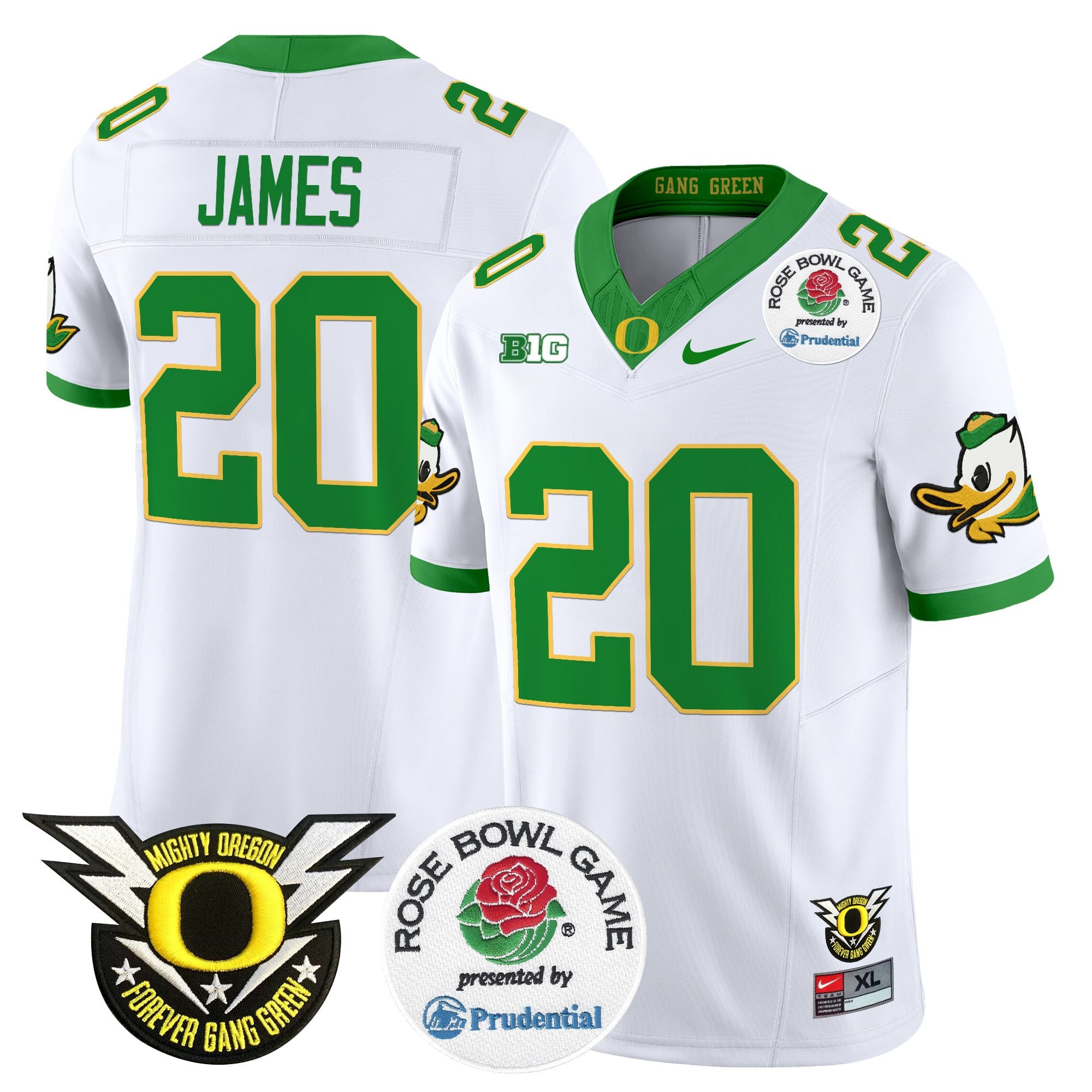 Men's Oregon Ducks 2024 Rose Bowl Vapor Limited Jersey - All Stitched