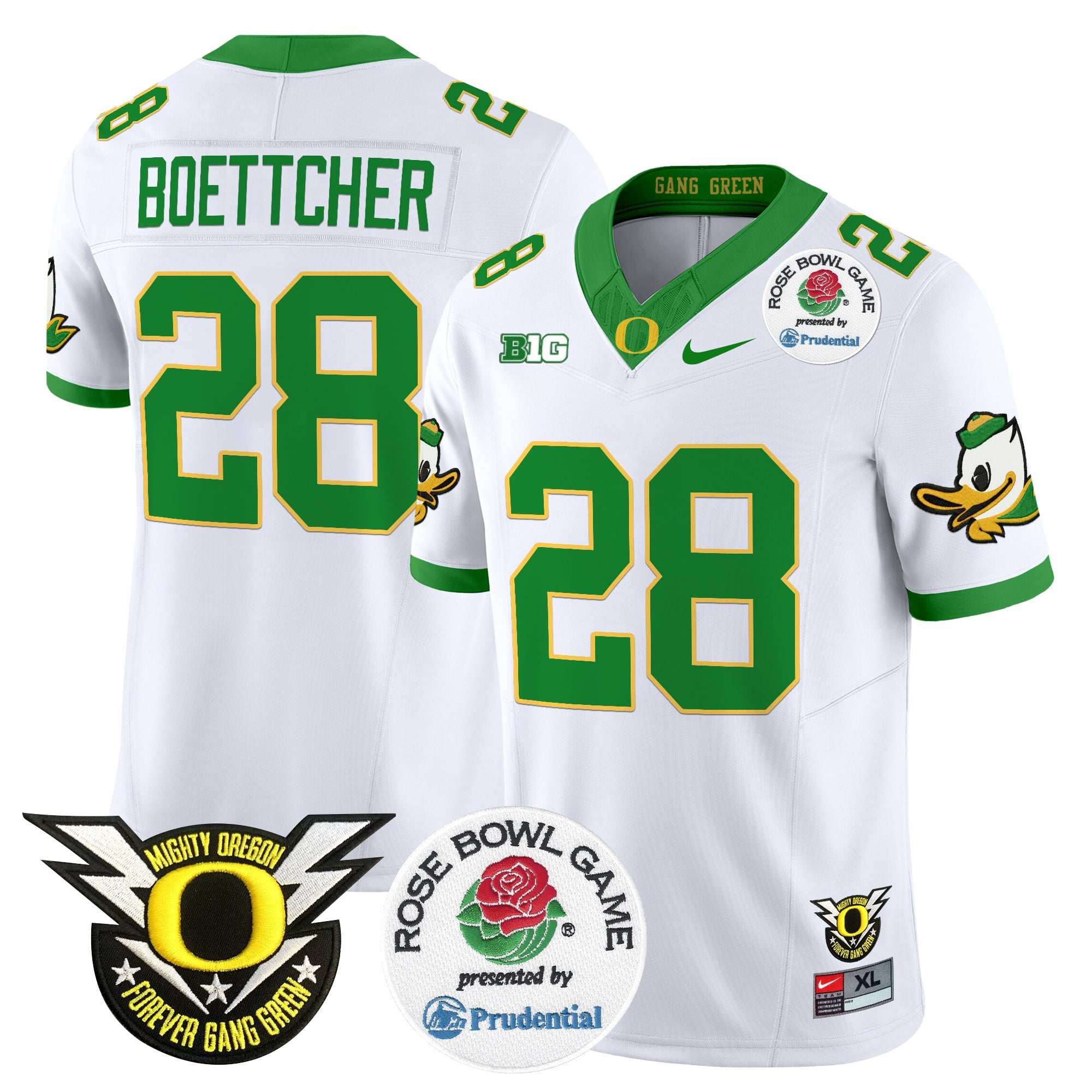 Men's Oregon Ducks 2024 Rose Bowl Vapor Limited Jersey - All Stitched