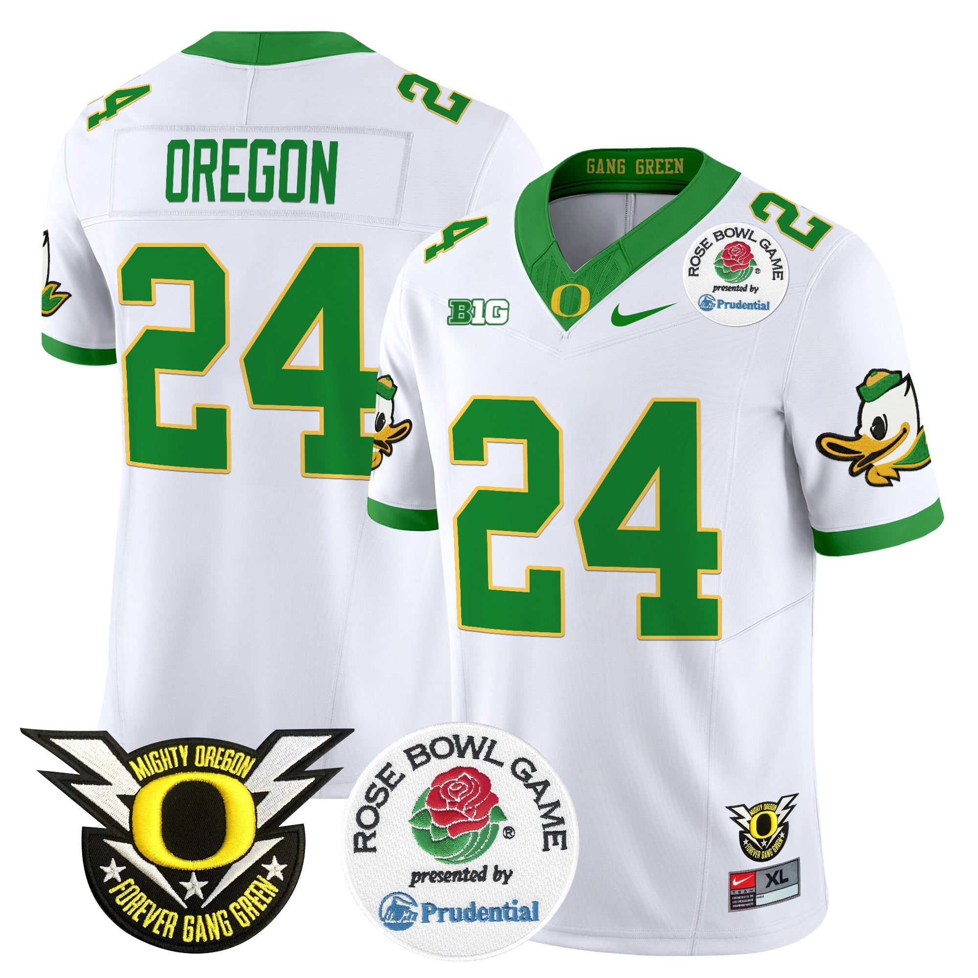 Men's Oregon Ducks 2024 Rose Bowl Vapor Limited Jersey - All Stitched