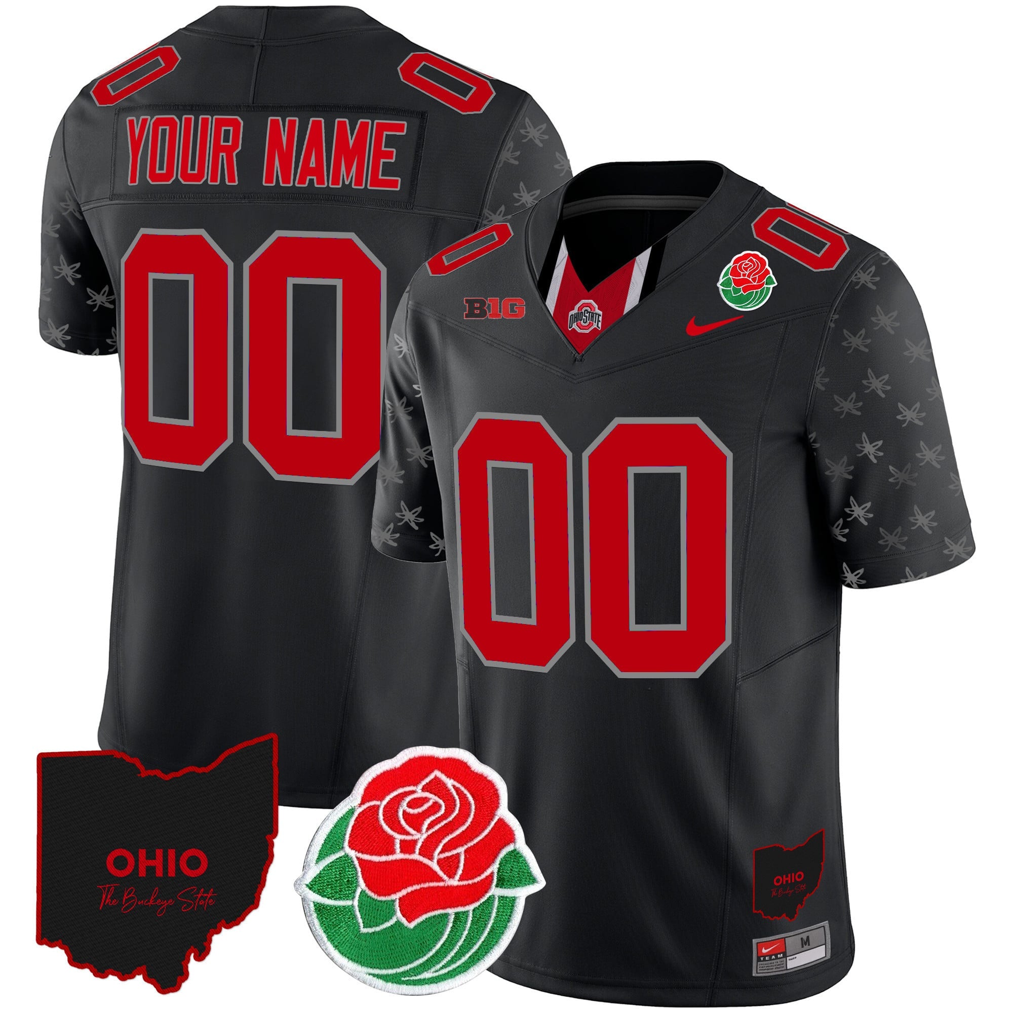 Ohio State Buckeyes Rose Bowl Vapor Limited Custom Jersey - All Stitched