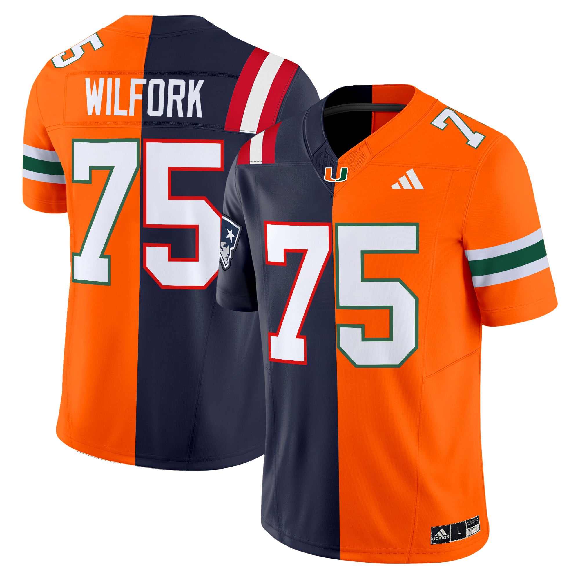 Miami Hurricanes Split Vapor Limited Jersey V2 - All Stitched