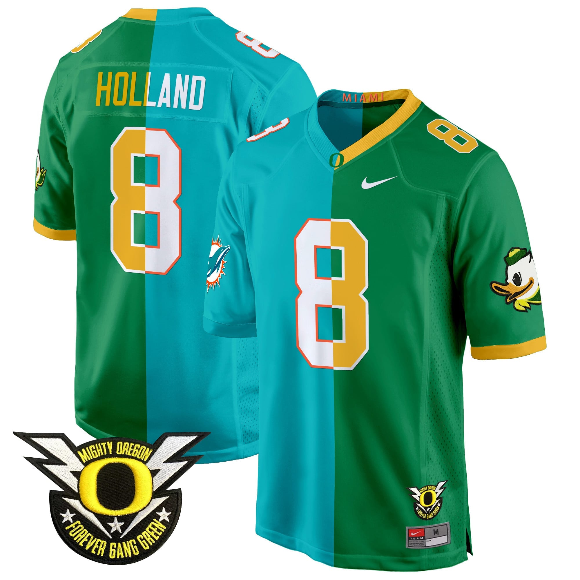 Oregon Ducks Split Game Jersey - All Stitched