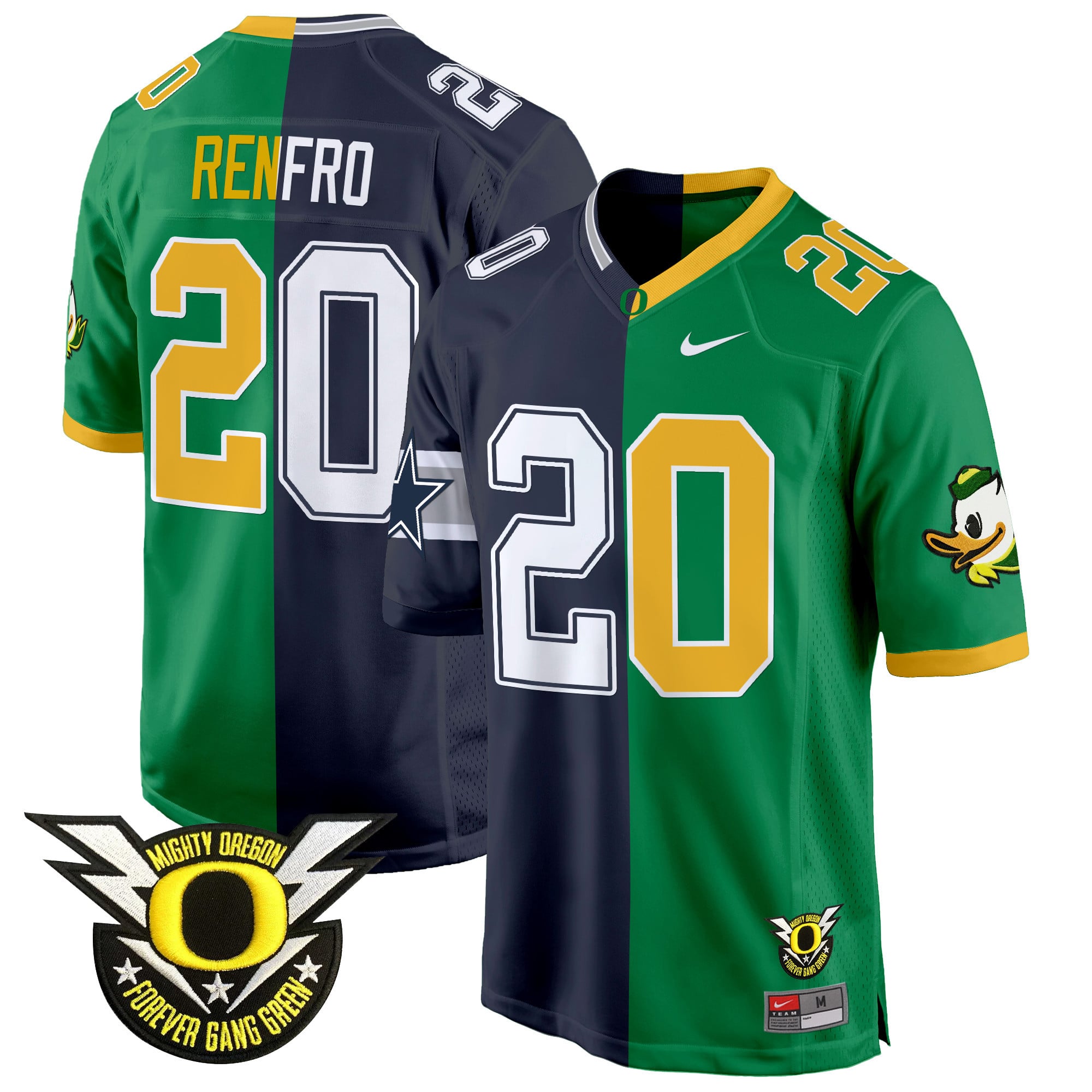Oregon Ducks Split Game Jersey - All Stitched
