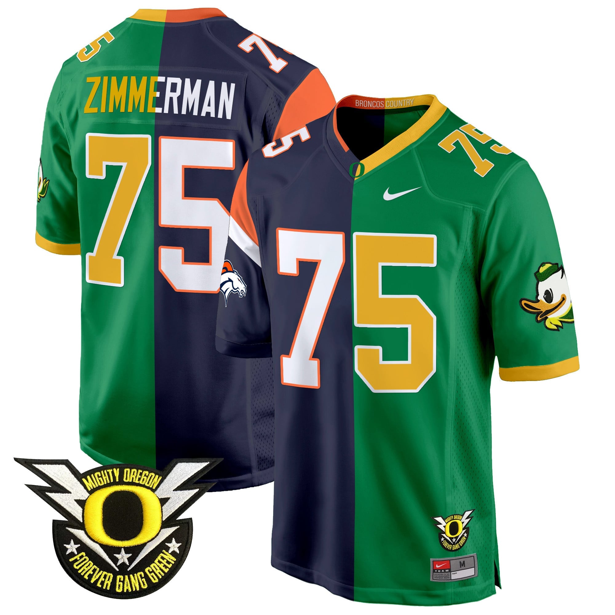 Oregon Ducks Split Game Jersey - All Stitched