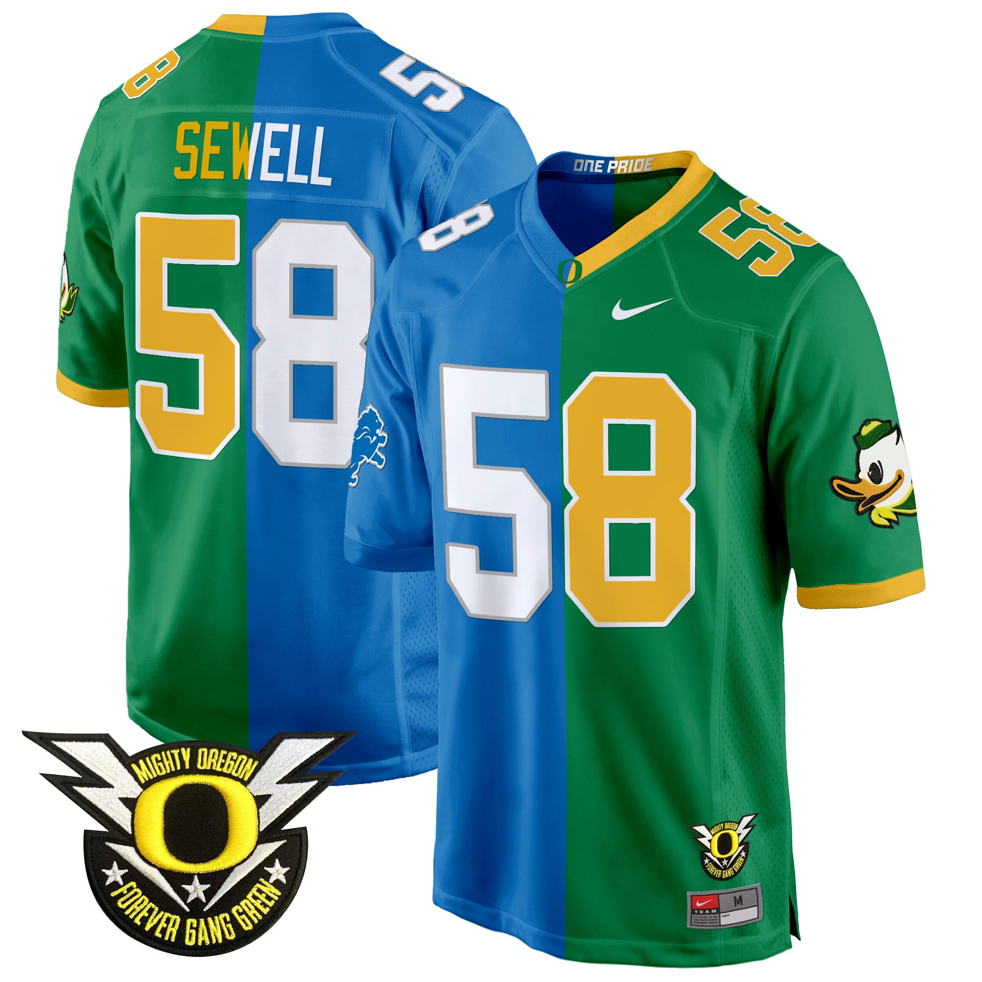 Oregon Ducks Split Game Jersey - All Stitched