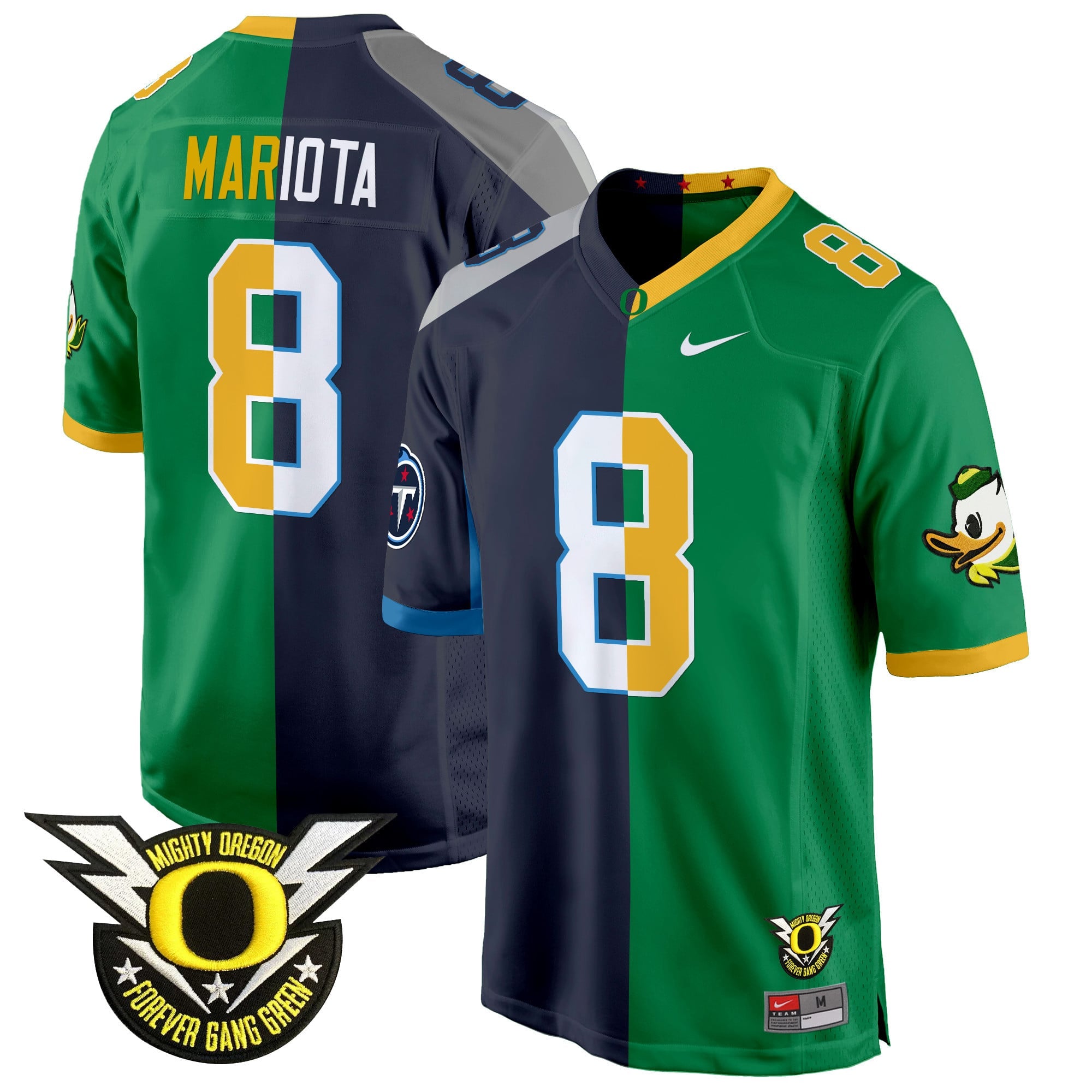 Oregon Ducks Split Game Jersey - All Stitched