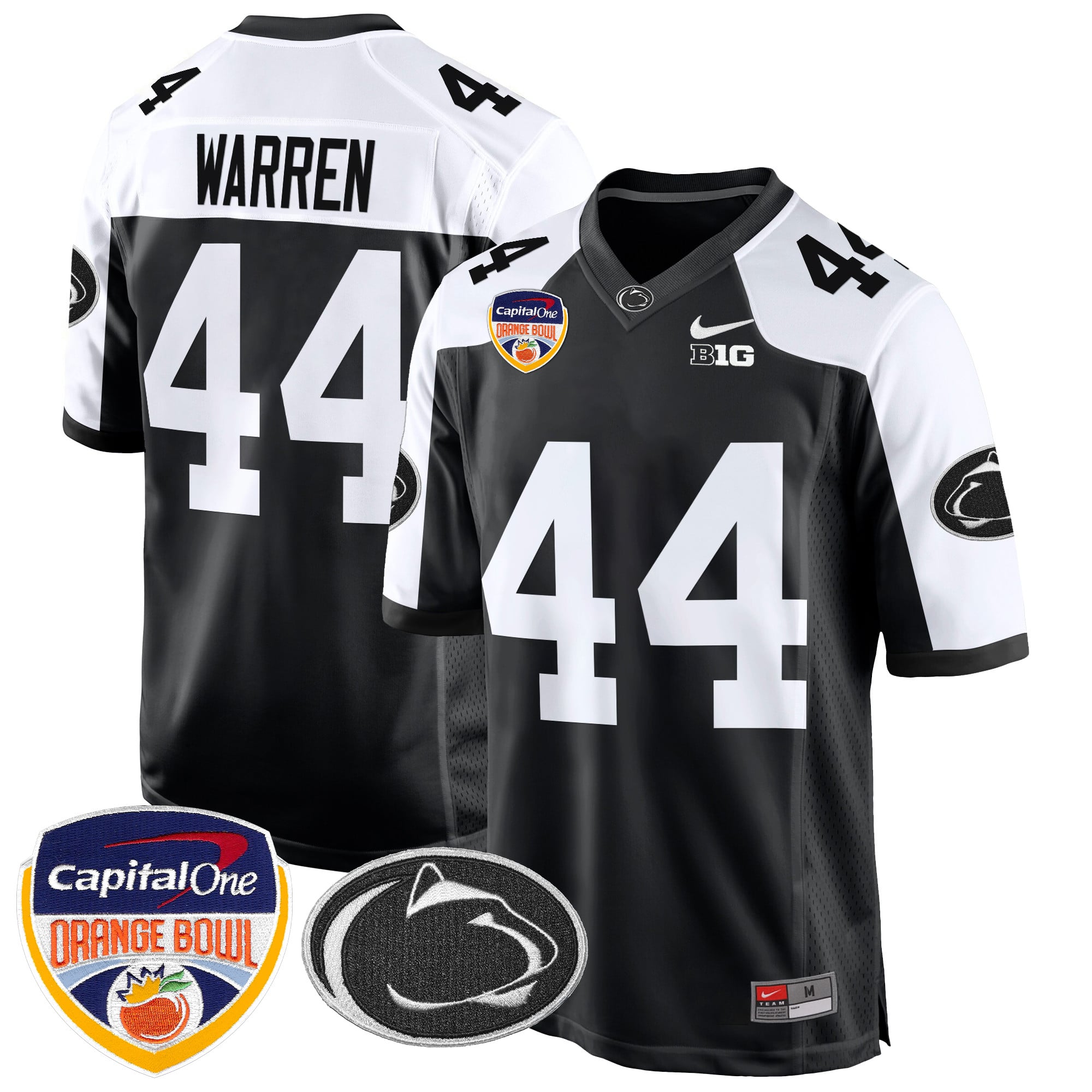 Men's Penn State Nittany Lions Orange Bowl Patch Game Jersey - All Stitched