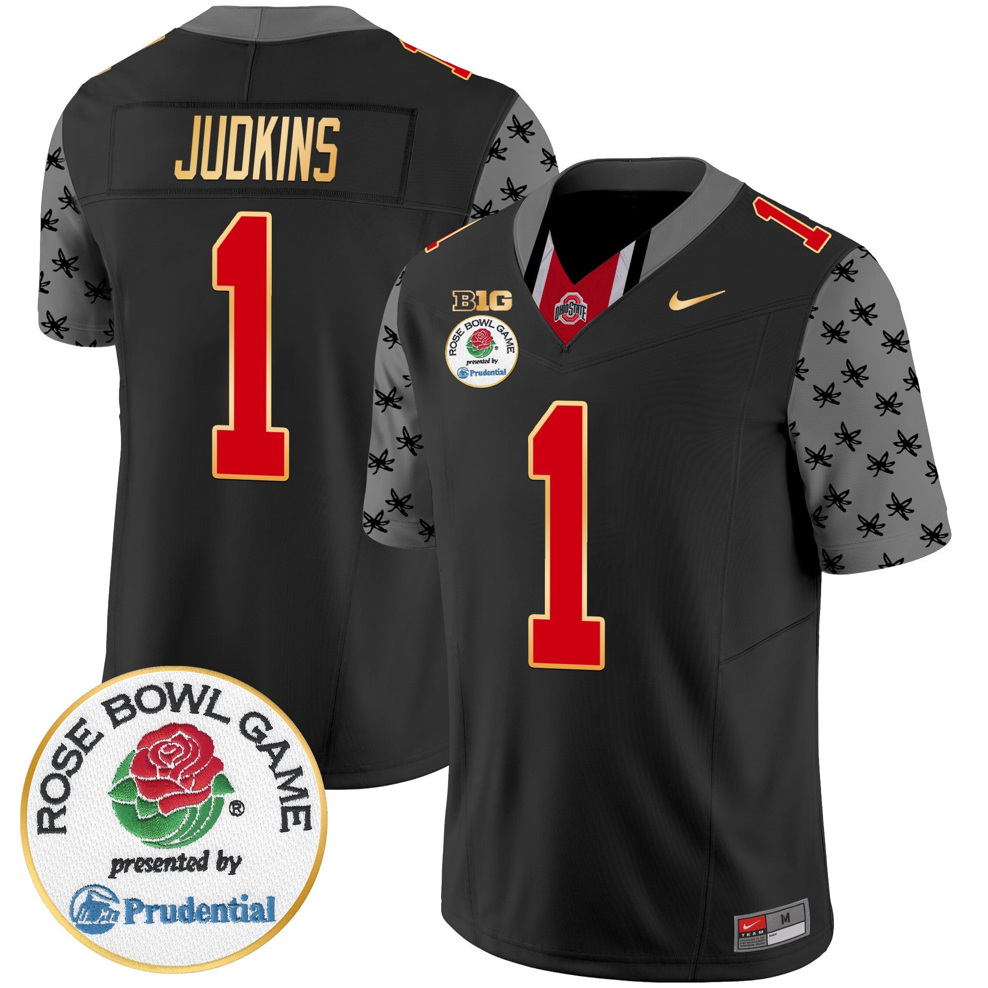 Men's Ohio State Buckeyes Rose Bowl Gold Trim Vapor Limited Jersey - All Stitched