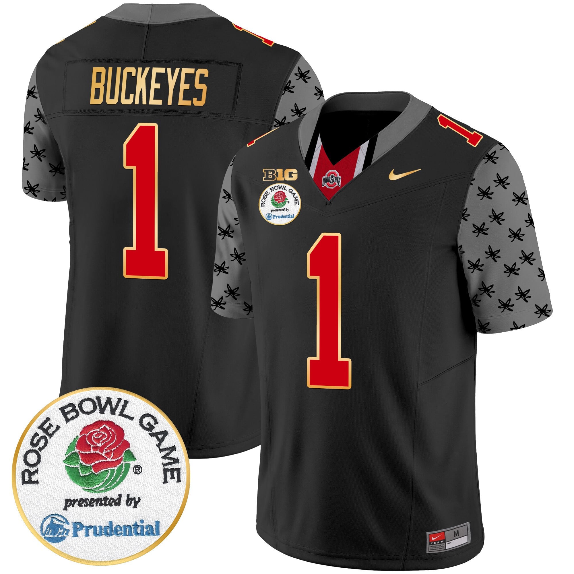 Men's Ohio State Buckeyes Rose Bowl Gold Trim Vapor Limited Jersey - All Stitched
