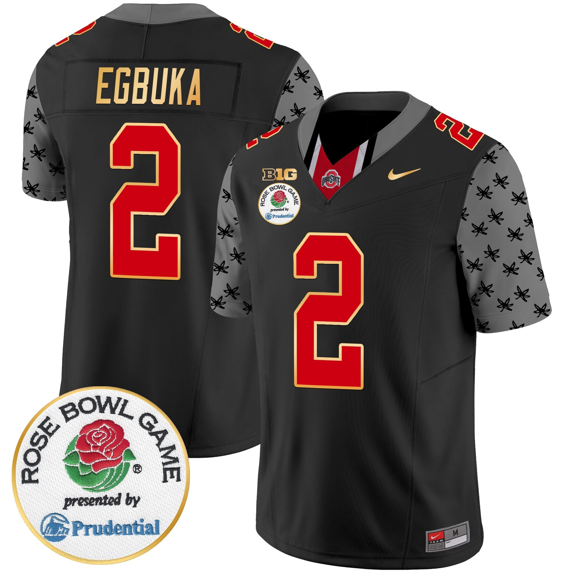 Men's Ohio State Buckeyes Rose Bowl Gold Trim Vapor Limited Jersey - All Stitched