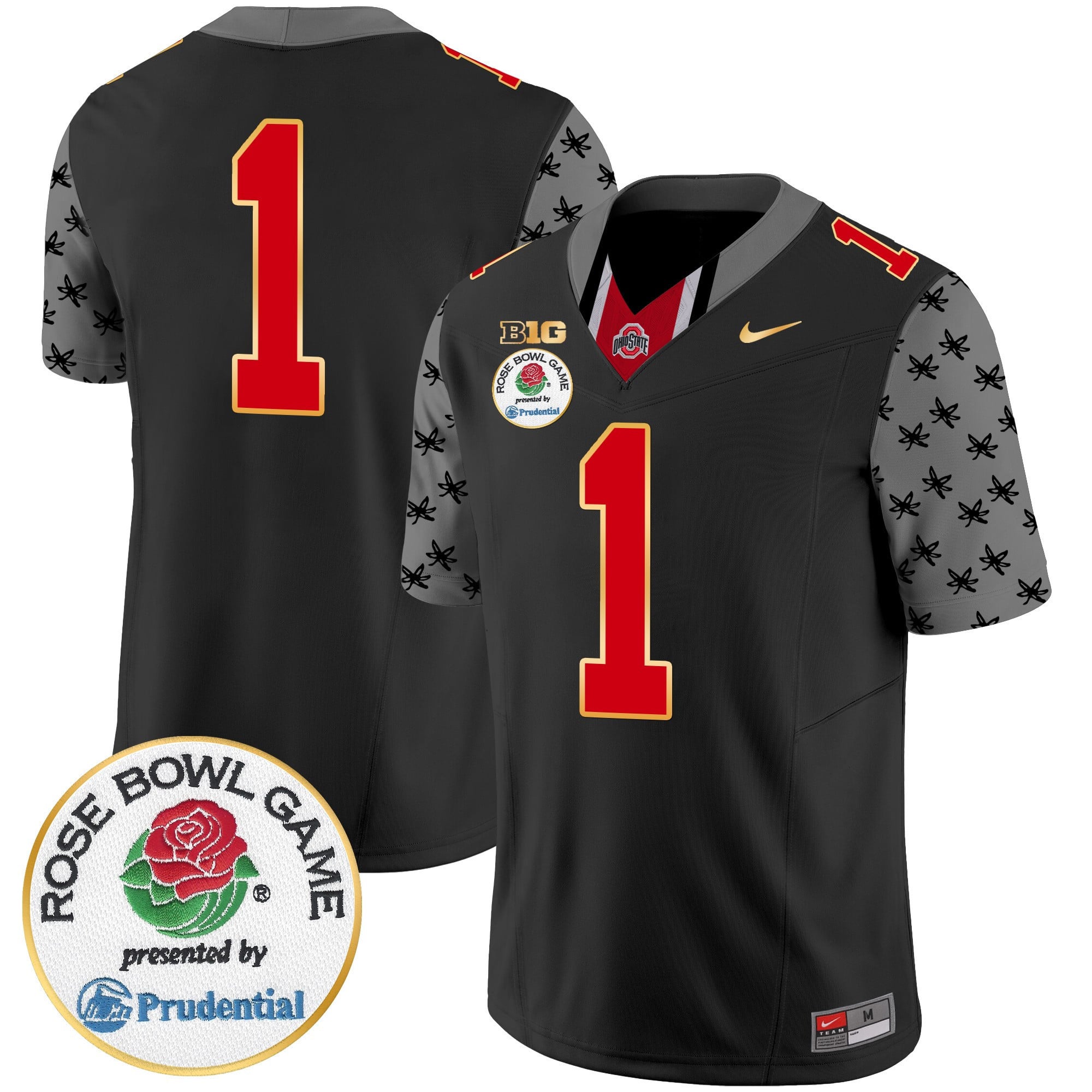 Men's Ohio State Buckeyes Rose Bowl Gold Trim Vapor Limited Jersey - All Stitched