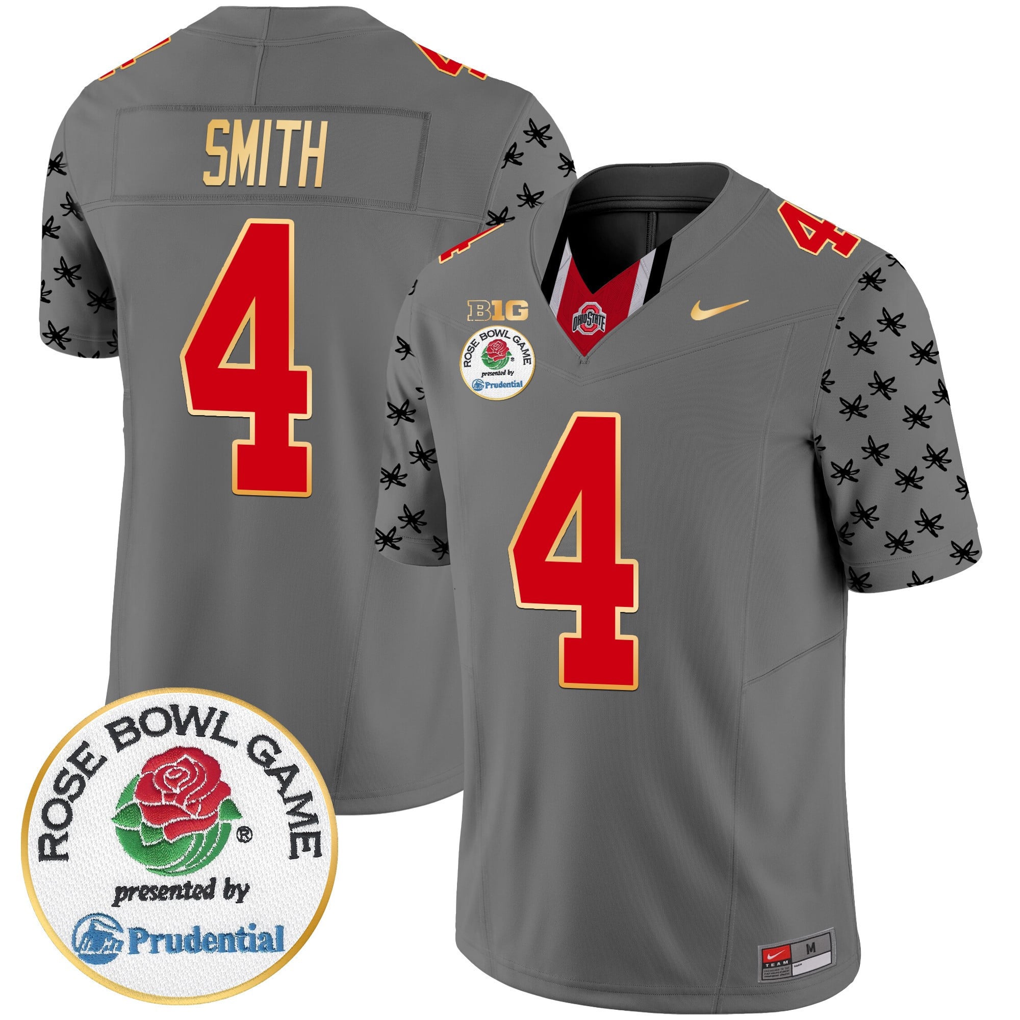 Men's Ohio State Buckeyes Rose Bowl Gold Trim Vapor Limited Jersey - All Stitched