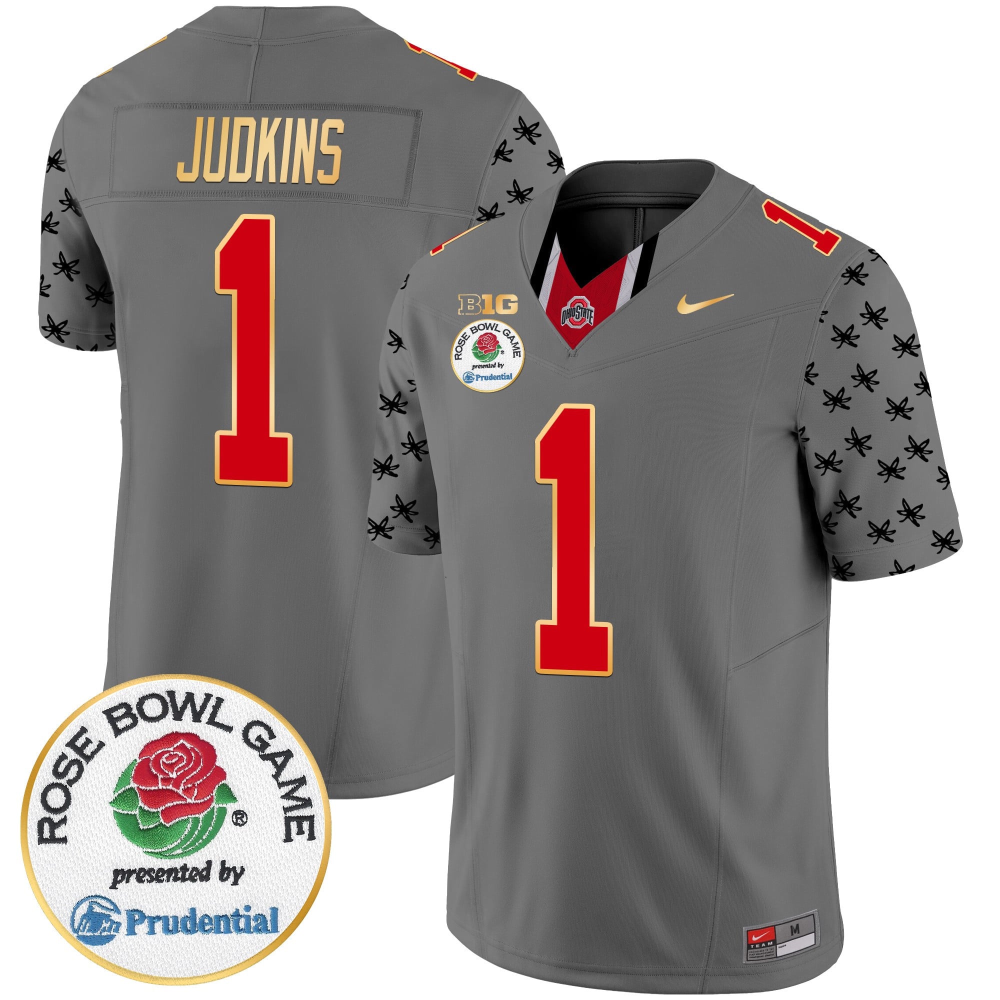 Men's Ohio State Buckeyes Rose Bowl Gold Trim Vapor Limited Jersey - All Stitched