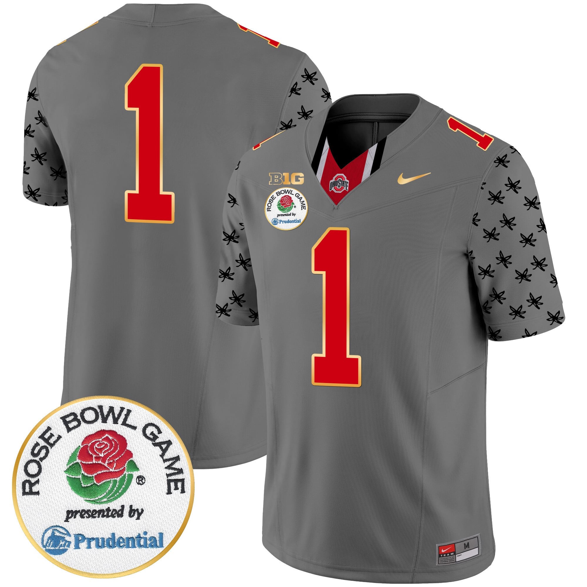Men's Ohio State Buckeyes Rose Bowl Gold Trim Vapor Limited Jersey - All Stitched
