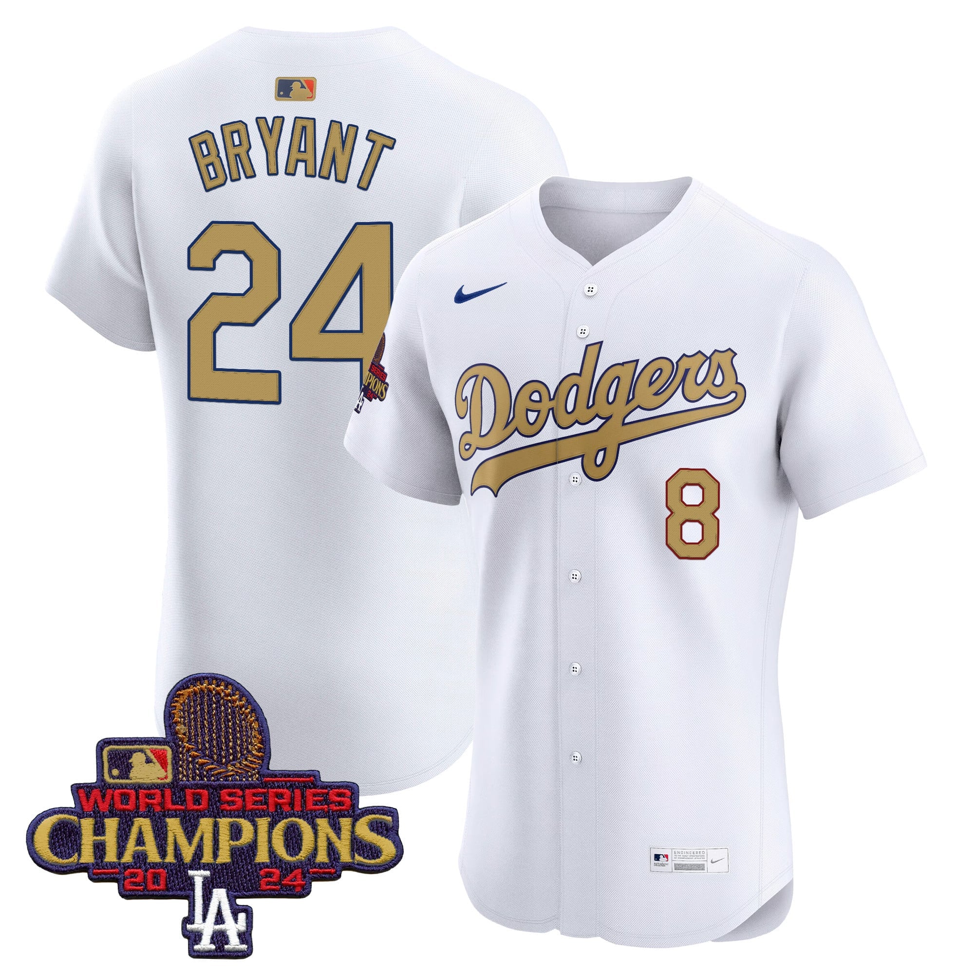 Men's Dodgers 2025 Gold Vapor Premier Elite Jersey - All Stitched