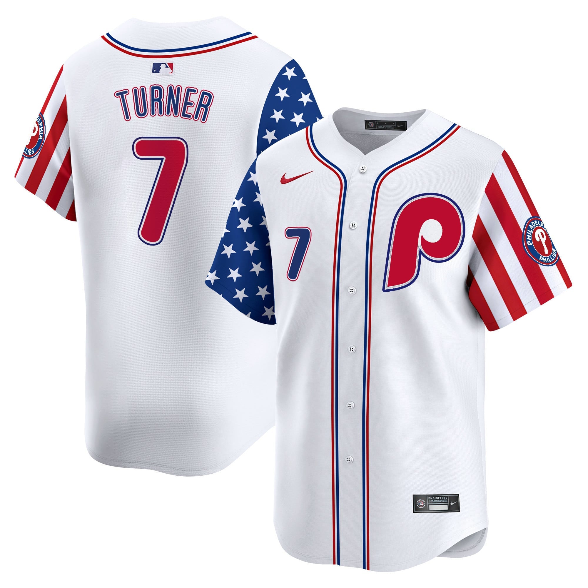 Men's Phillies 2025 Independence Day Vapor Premier Limited Jersey - All Stitched