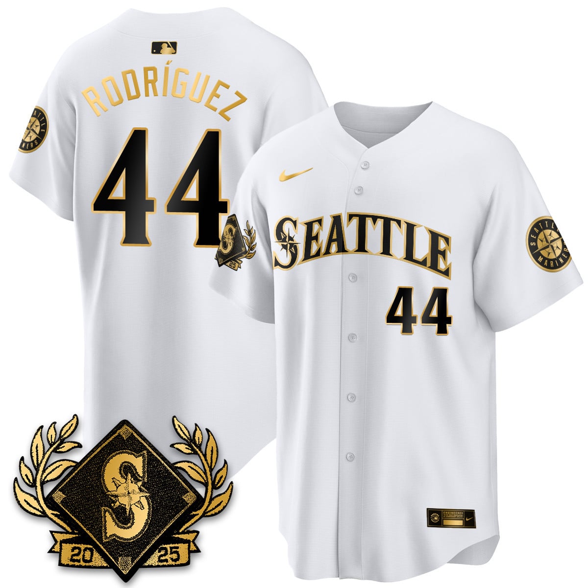 Seattle Mariners 2025 Series Gold Jersey - All Stitched