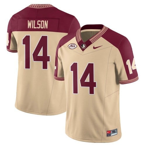 Men’s Florida State Seminoles Football Vapor Gold Jersey – All Stitched