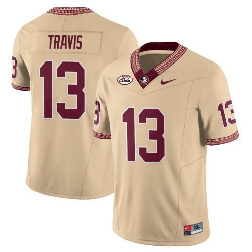 Men’s Florida State Seminoles Football Vapor Gold Jersey – All Stitched