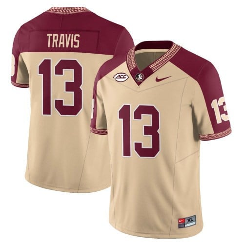Men’s Florida State Seminoles Football Vapor Gold Jersey – All Stitched