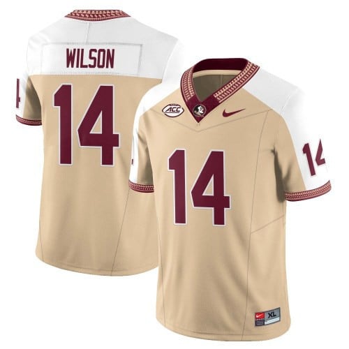 Men’s Florida State Seminoles Football Vapor Gold Jersey – All Stitched