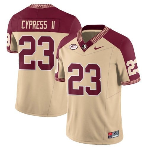 Men’s Florida State Seminoles Football Vapor Gold Jersey – All Stitched